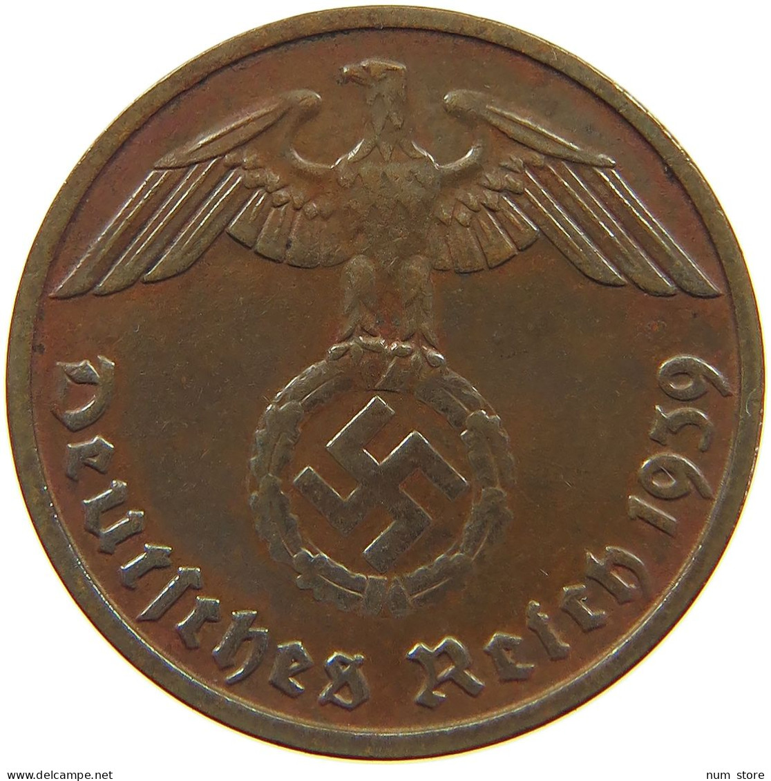 GERMANY 2 PFENNIG 1939 E TOP #c083 0047 - 2 Reichspfennig