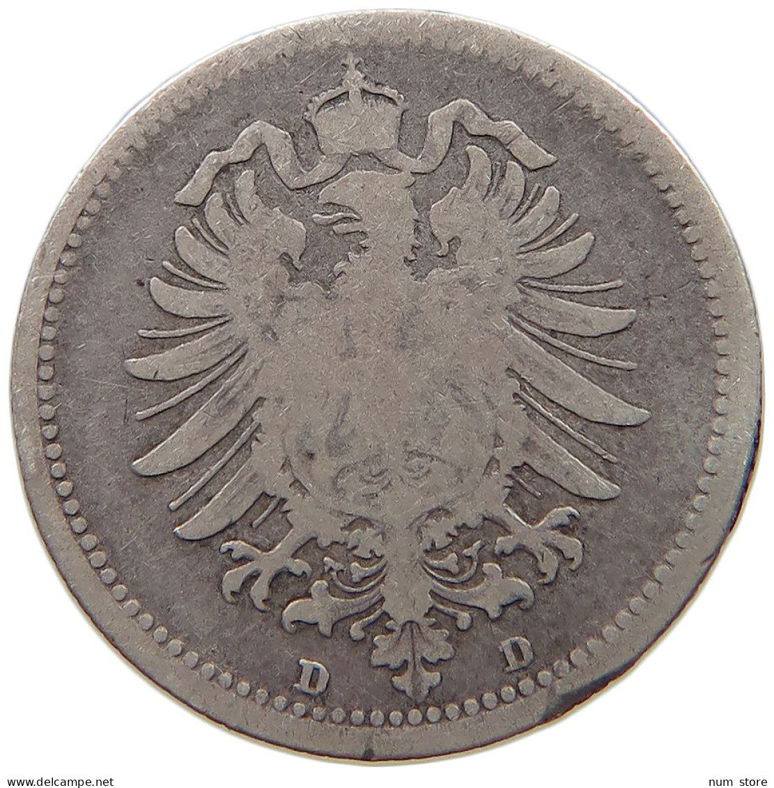 GERMANY 20 PFENNIG 1874 D #c036 0233 - 20 Pfennig