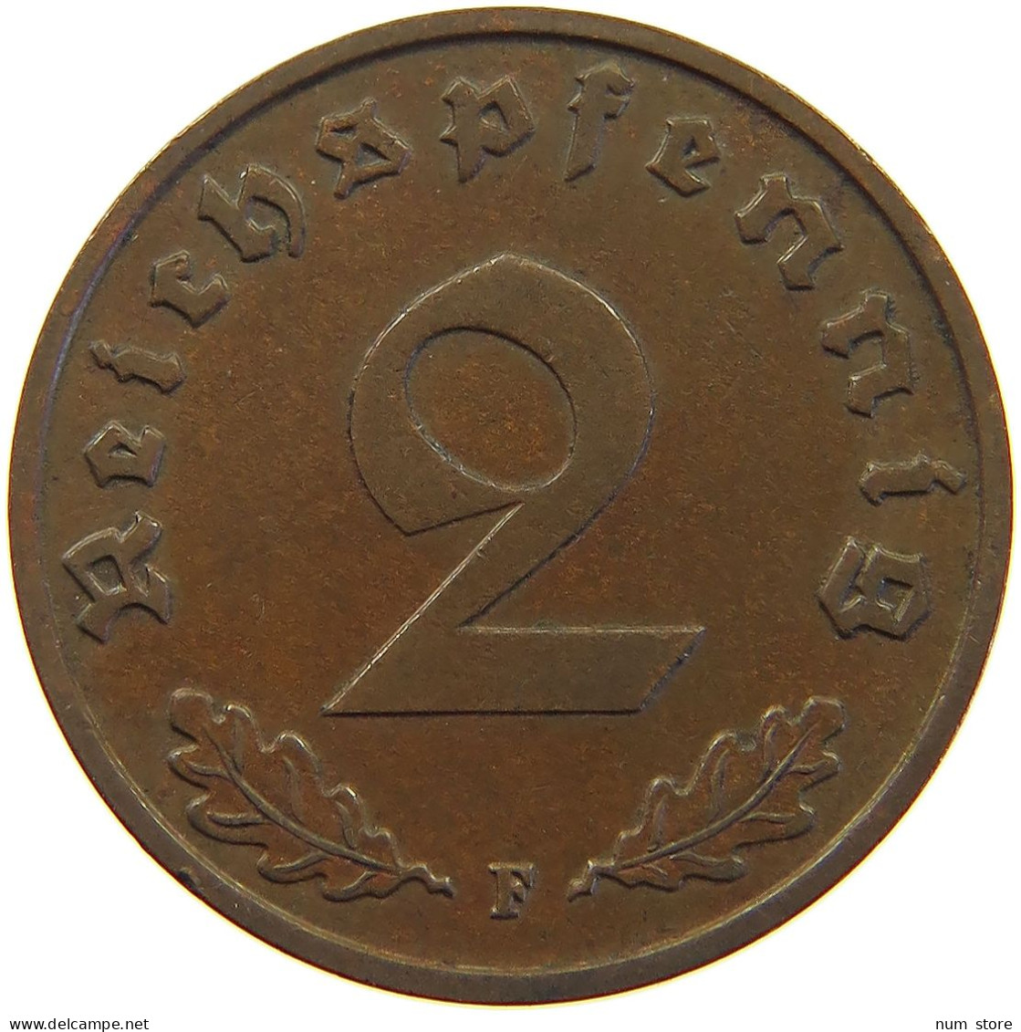 GERMANY 2 PFENNIG 1939 F #a054 0493 - 2 Reichspfennig