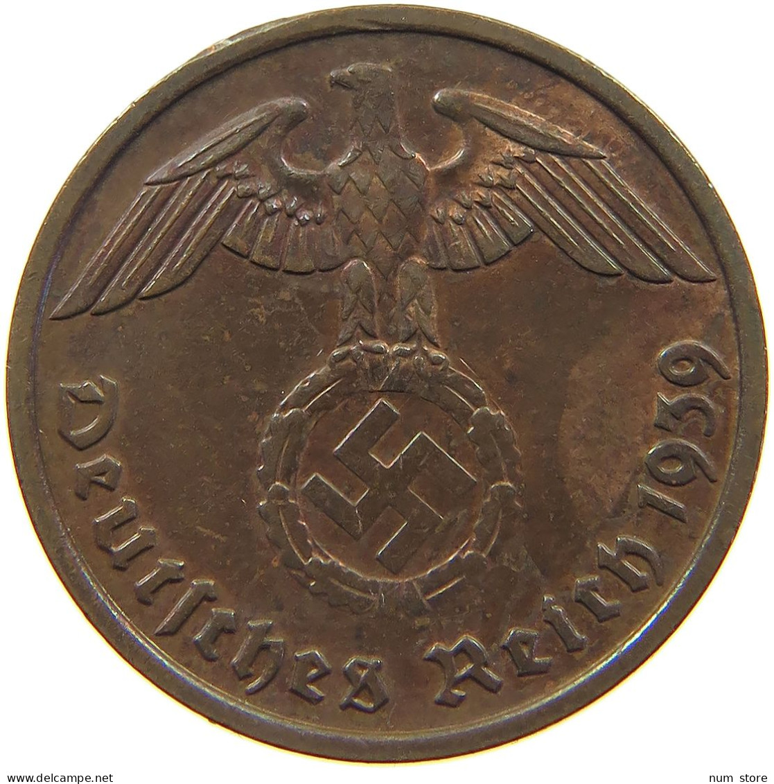 GERMANY 2 PFENNIG 1939 F #c081 0307 - 2 Reichspfennig