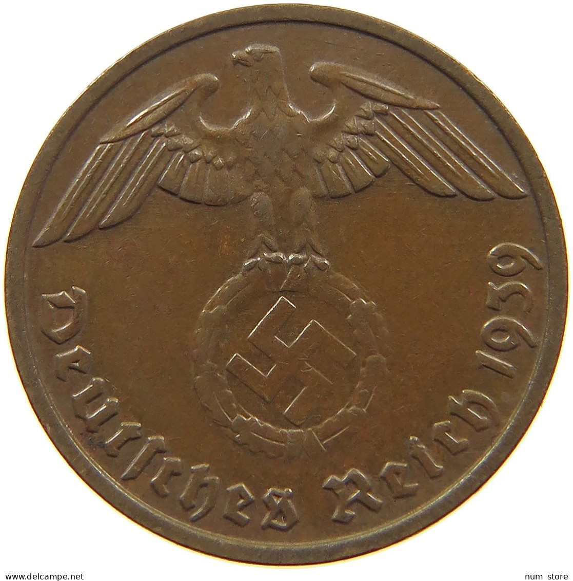 GERMANY 2 PFENNIG 1939 E TOP #c083 0007 - 2 Reichspfennig