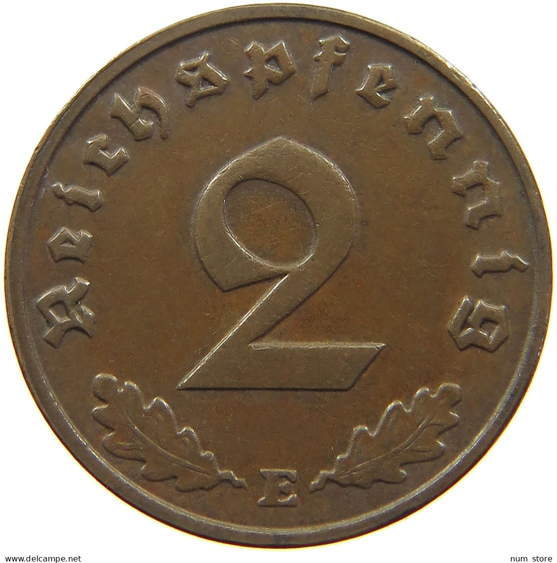 GERMANY 2 PFENNIG 1939 E TOP #c083 0045 - 2 Reichspfennig
