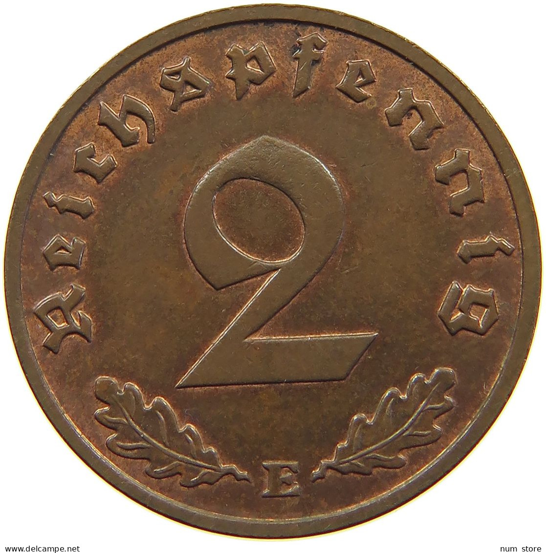 GERMANY 2 PFENNIG 1939 E TOP #c083 0001 - 2 Reichspfennig