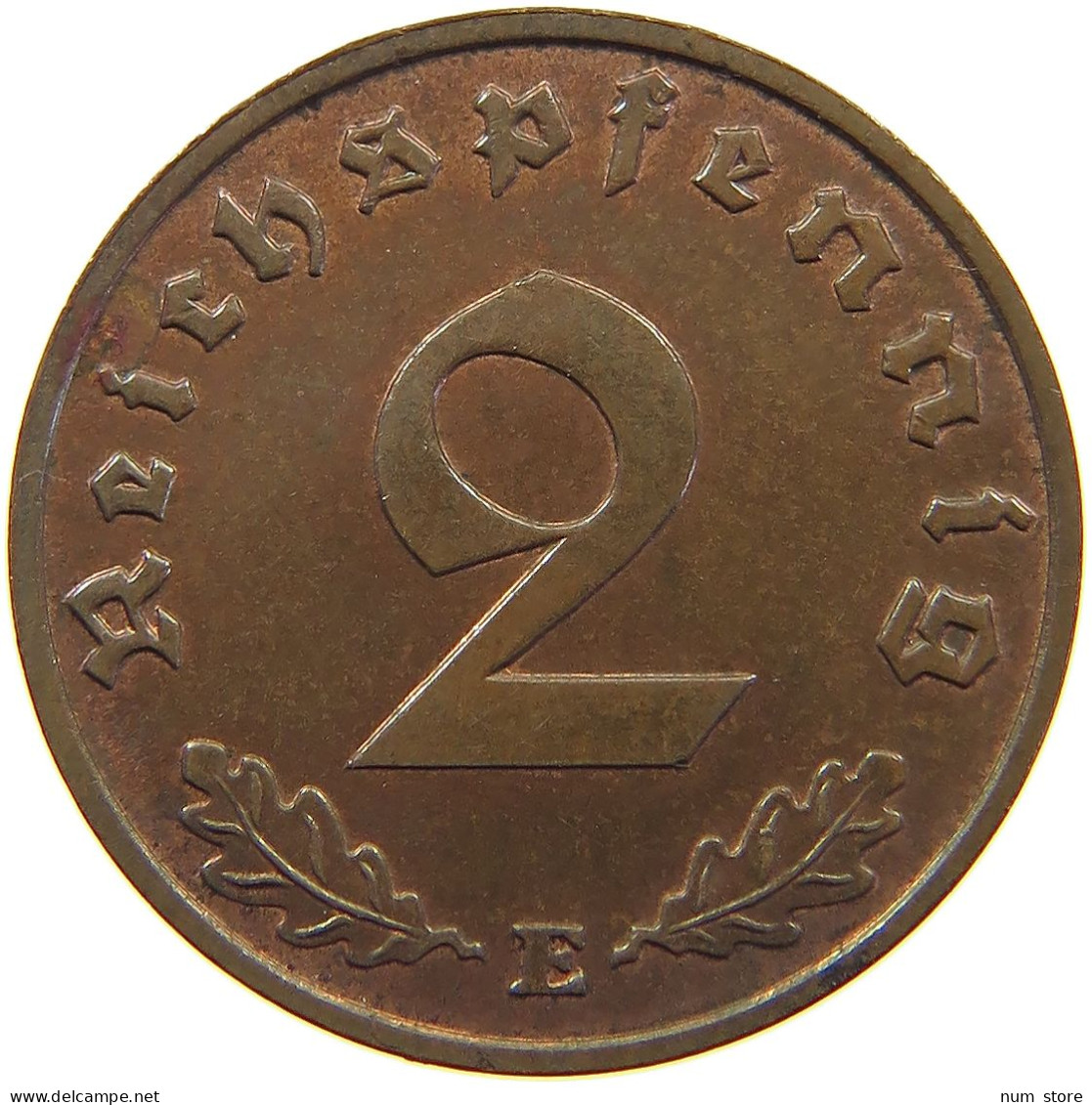 GERMANY 2 PFENNIG 1939 E TOP #c083 0025 - 2 Reichspfennig