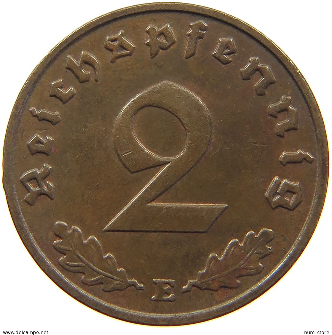 GERMANY 2 PFENNIG 1939 E TOP #c083 0003 - 2 Reichspfennig