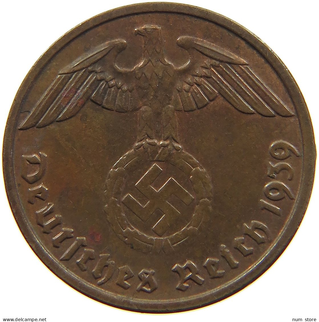 GERMANY 2 PFENNIG 1939 E TOP #c083 0003 - 2 Reichspfennig