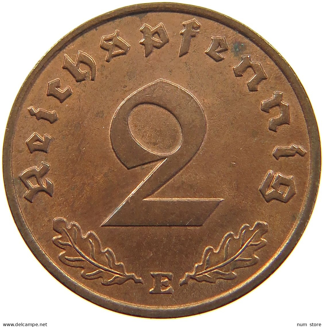GERMANY 2 PFENNIG 1939 E #a032 0369 - 2 Reichspfennig