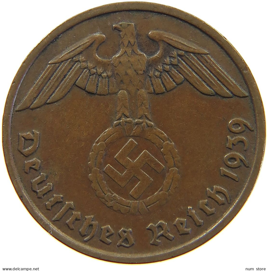 GERMANY 2 PFENNIG 1939 E #c081 0297 - 2 Reichspfennig