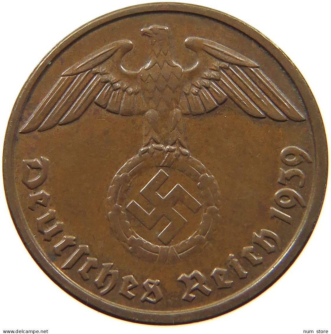 GERMANY 2 PFENNIG 1939 E #a032 0349 - 2 Reichspfennig