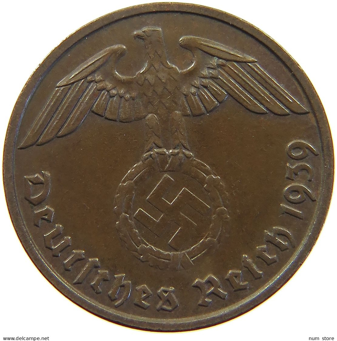 GERMANY 2 PFENNIG 1939 E #a054 0491 - 2 Reichspfennig