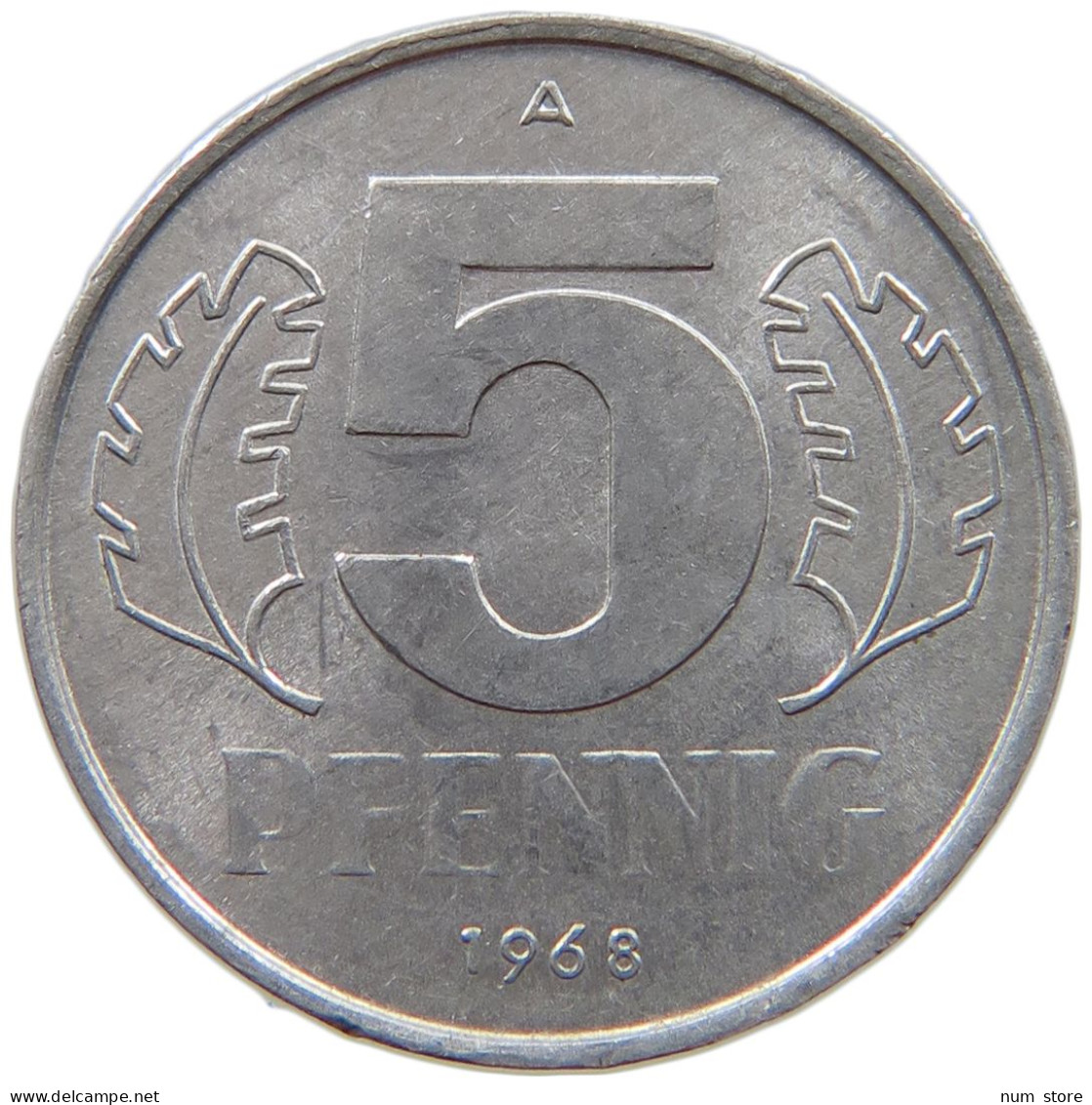 GERMANY DDR 5 PFENNIG 1968 #a076 0357 - 5 Pfennig