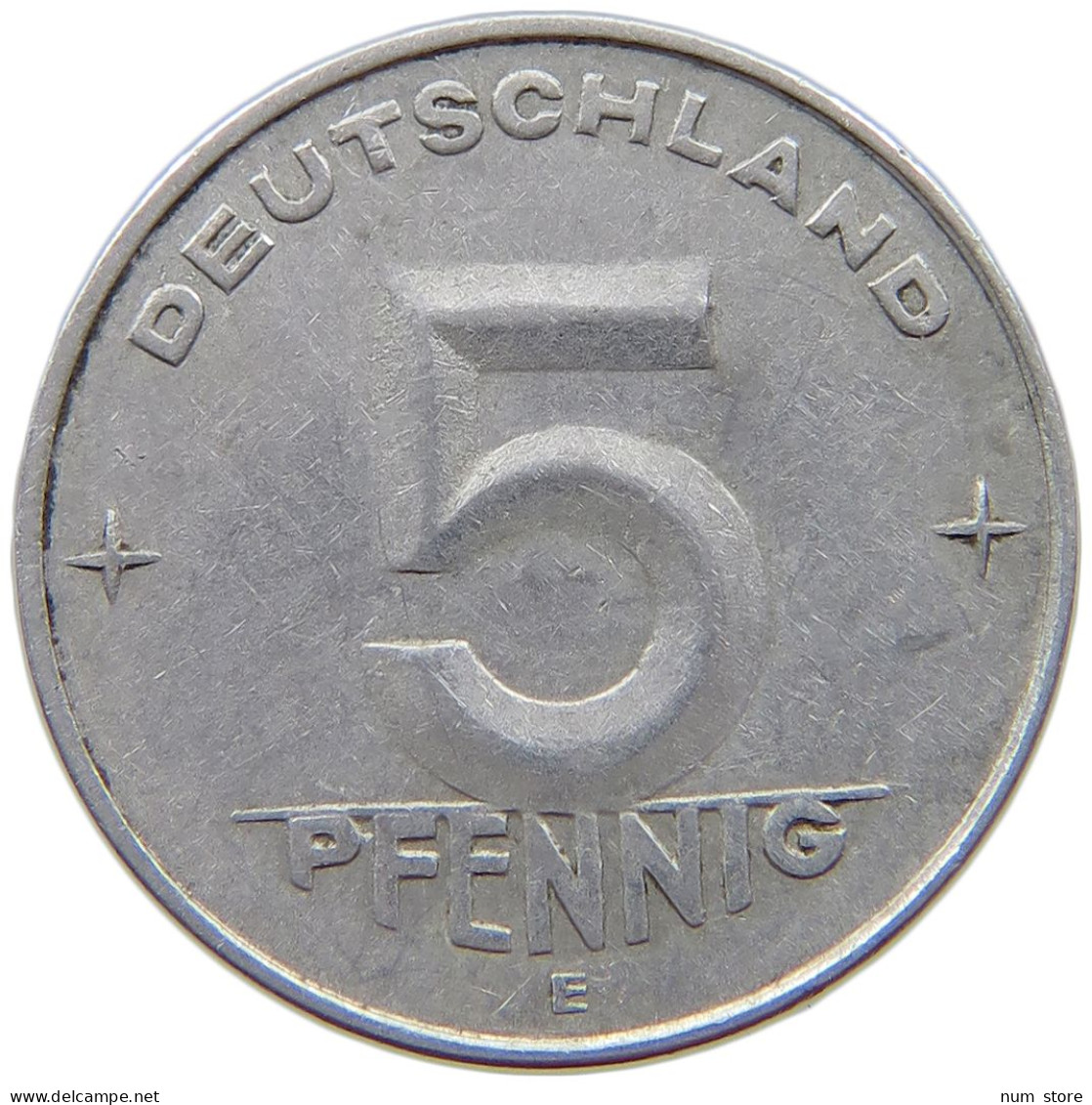 GERMANY DDR 5 PFENNIG 1952 E #s069 0665 - 5 Pfennig