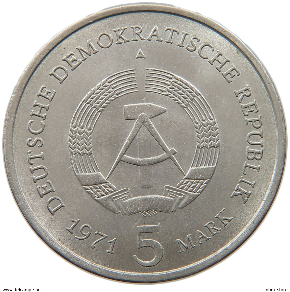 GERMANY DDR 5 MARK 1971 #a031 0055 - 5 Marcos