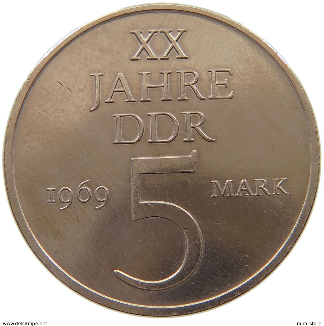 GERMANY DDR 5 MARK 1969 TOP #a061 0009 - 5 Mark