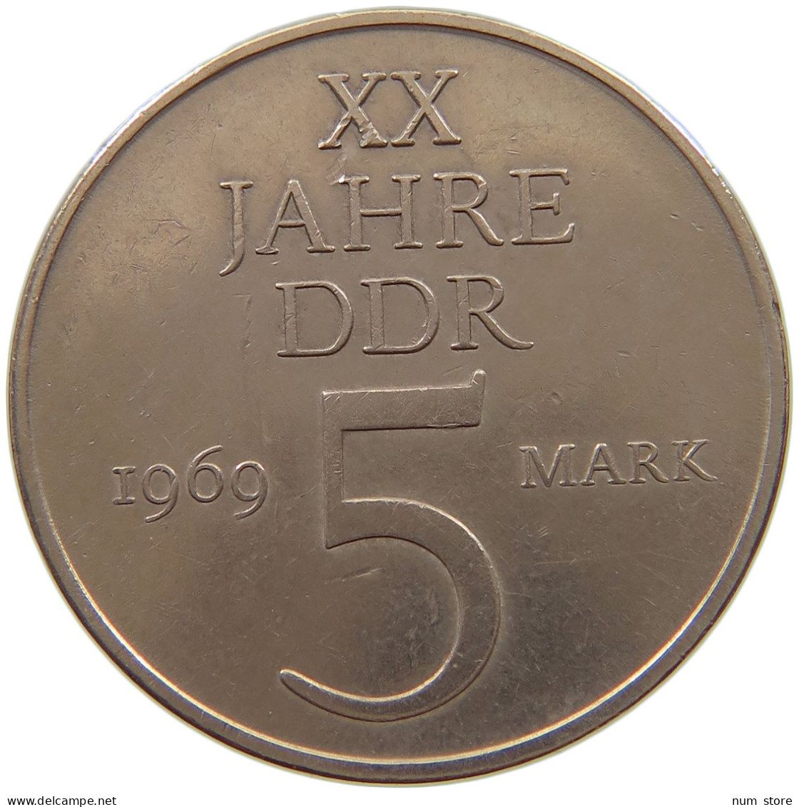GERMANY DDR 5 MARK 1969 #a078 0295 - 5 Marcos