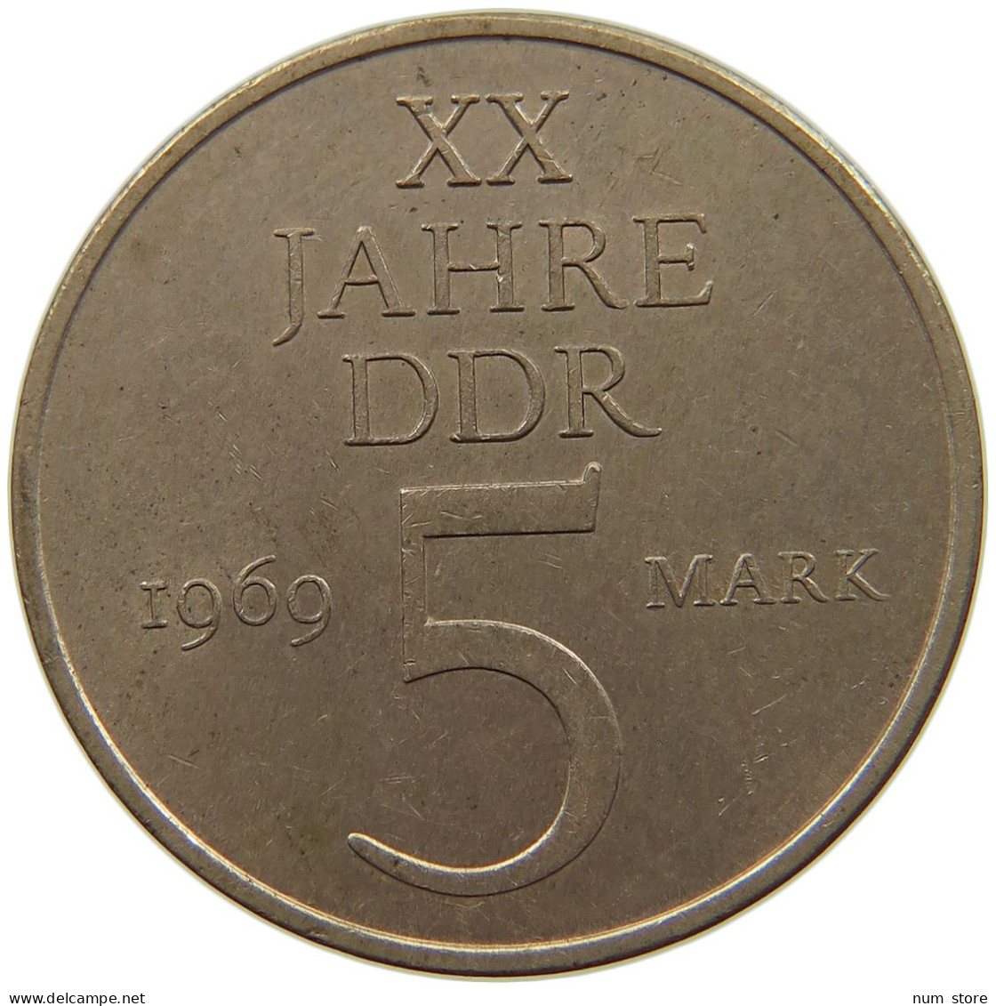 GERMANY DDR 5 MARK 1969 #a078 0291 - 5 Mark