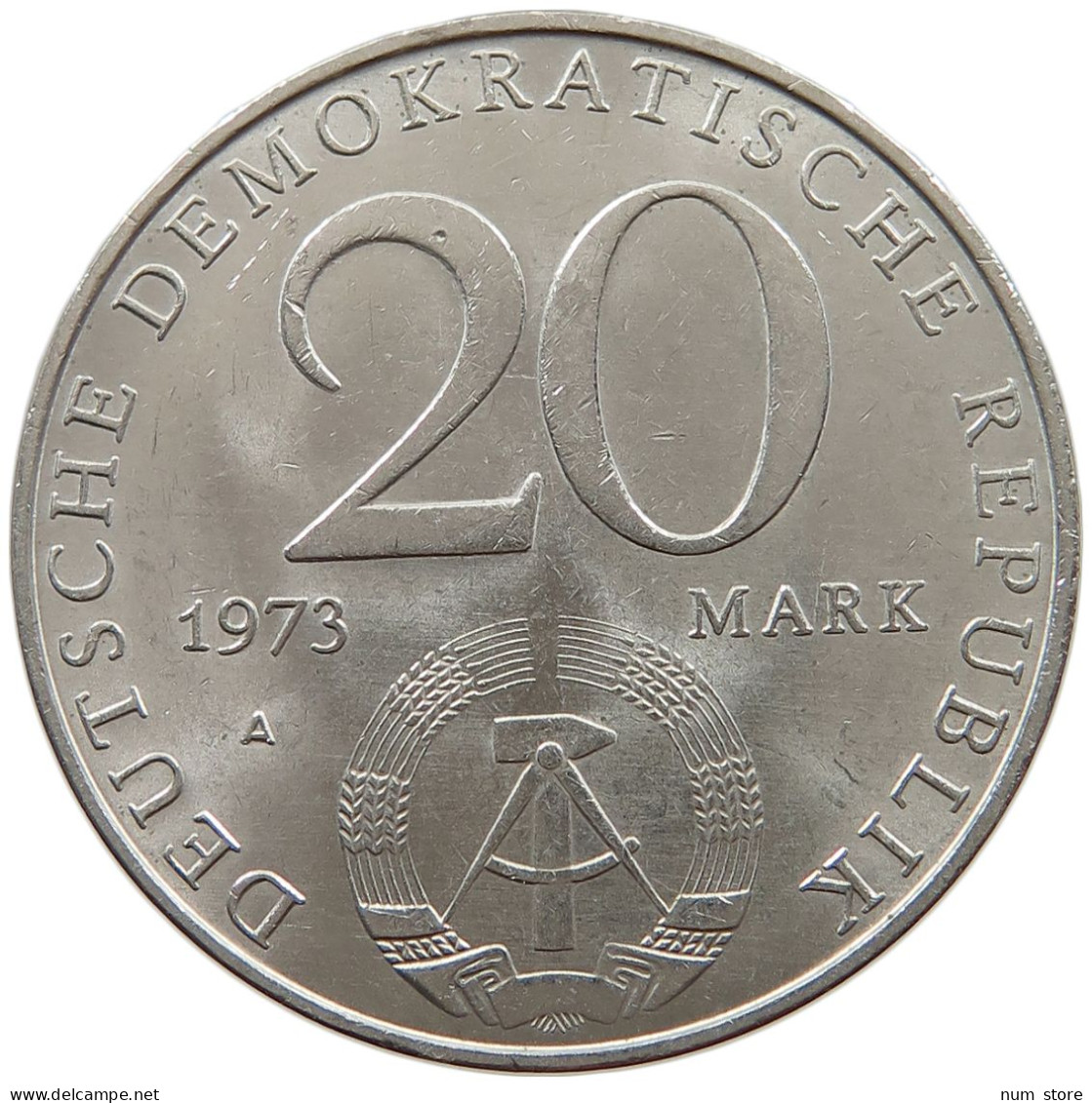 GERMANY DDR 20 MARK 1973 GROTEWOHL #a076 0607 - 20 Mark