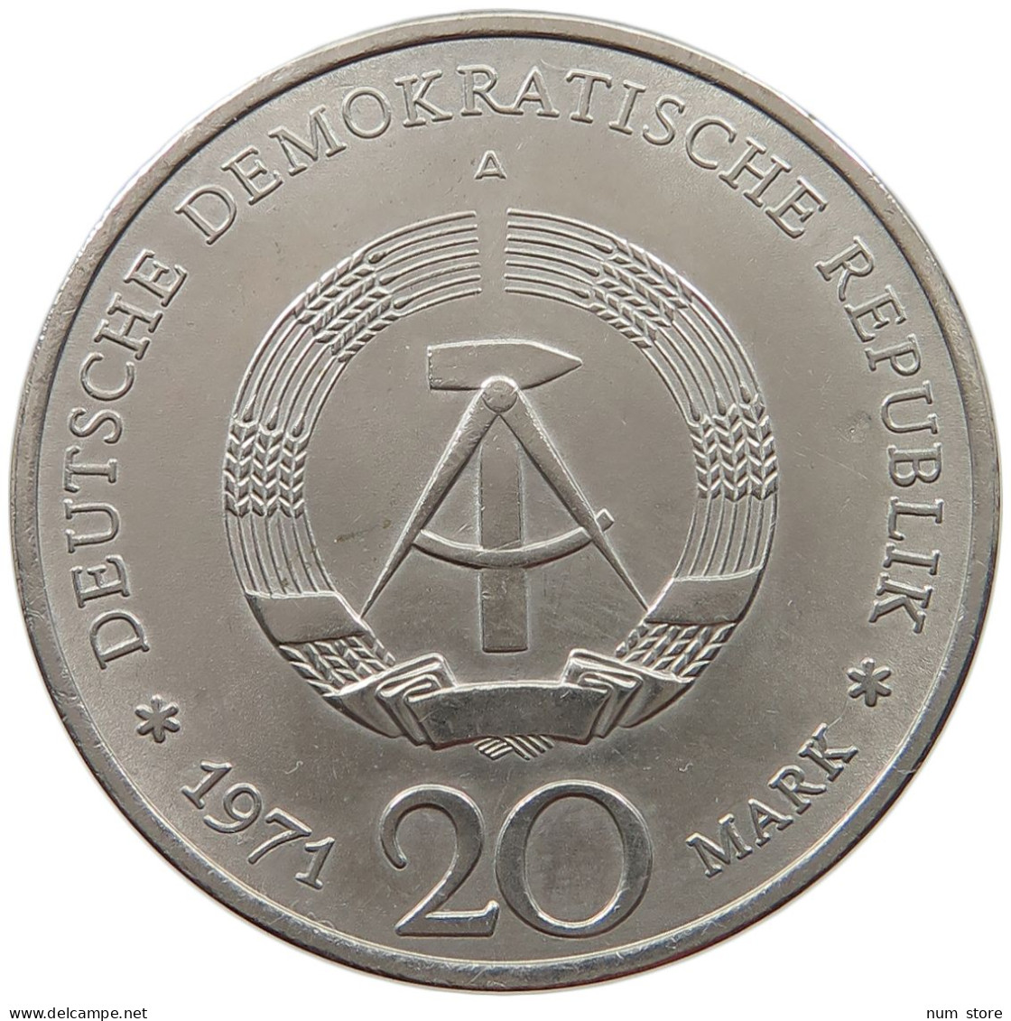 GERMANY DDR 20 MARK 1971 THALMANN #a012 0657 - 20 Mark