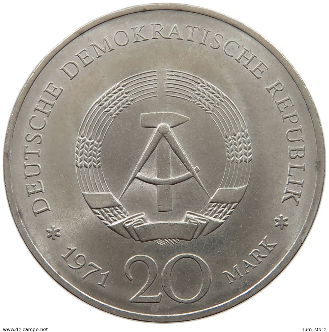 GERMANY DDR 20 MARK 1971 MANN TOP #a076 0571 - 20 Marchi