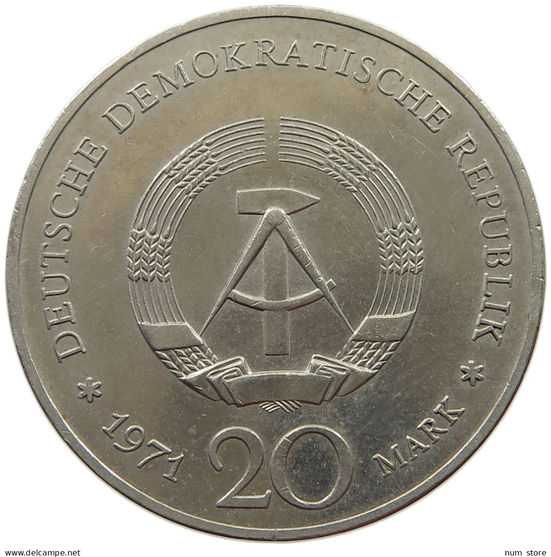 GERMANY DDR 20 MARK 1971 MANN #s062 0627 - 20 Mark