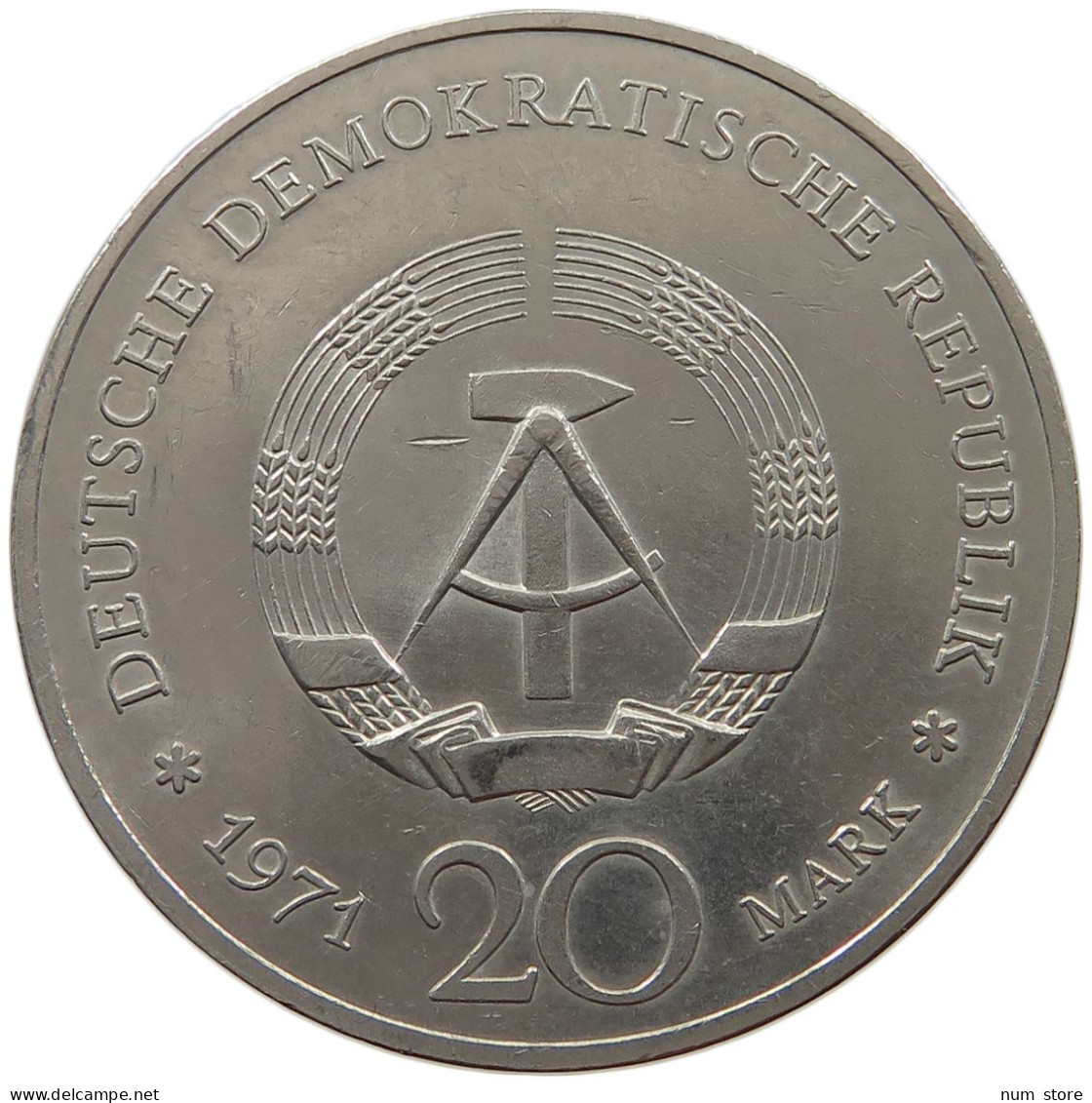 GERMANY DDR 20 MARK 1971 MANN #a076 0565 - 20 Mark