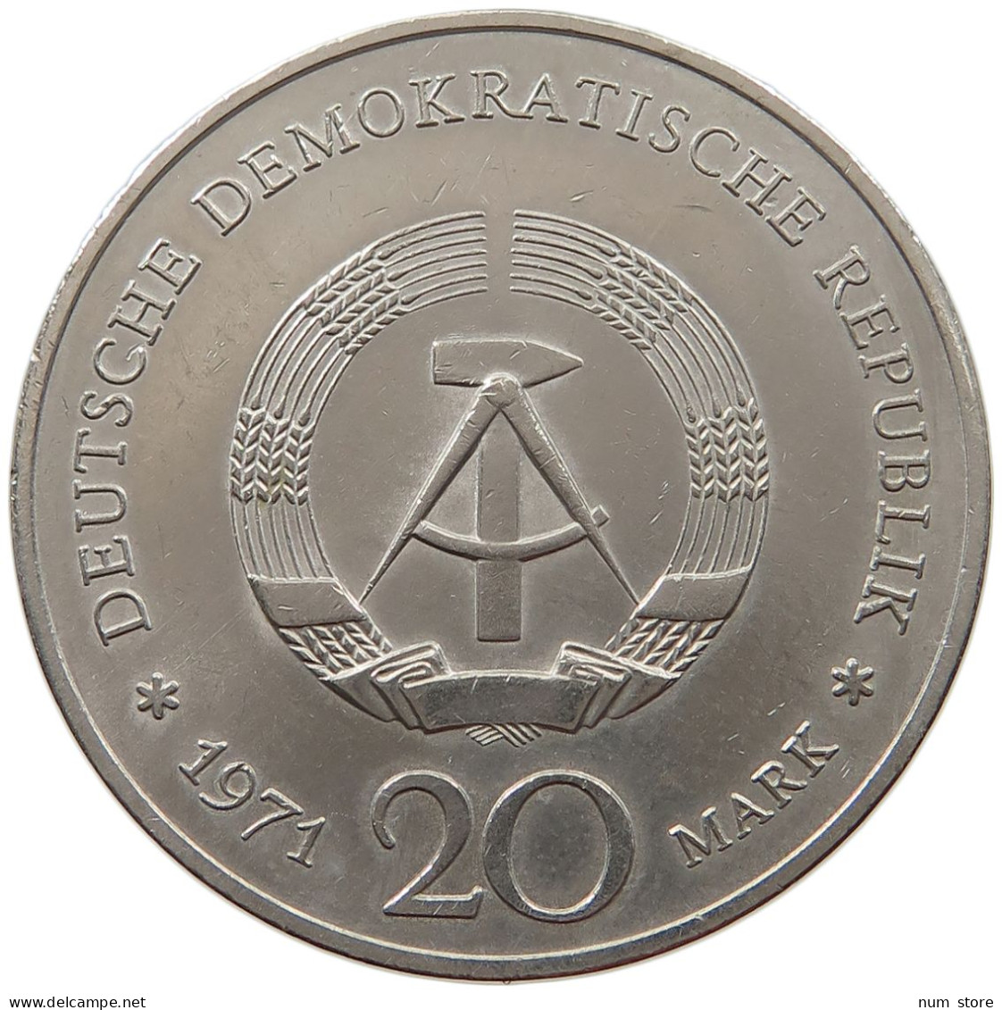 GERMANY DDR 20 MARK 1971 MANN #a012 0681 - 20 Marchi