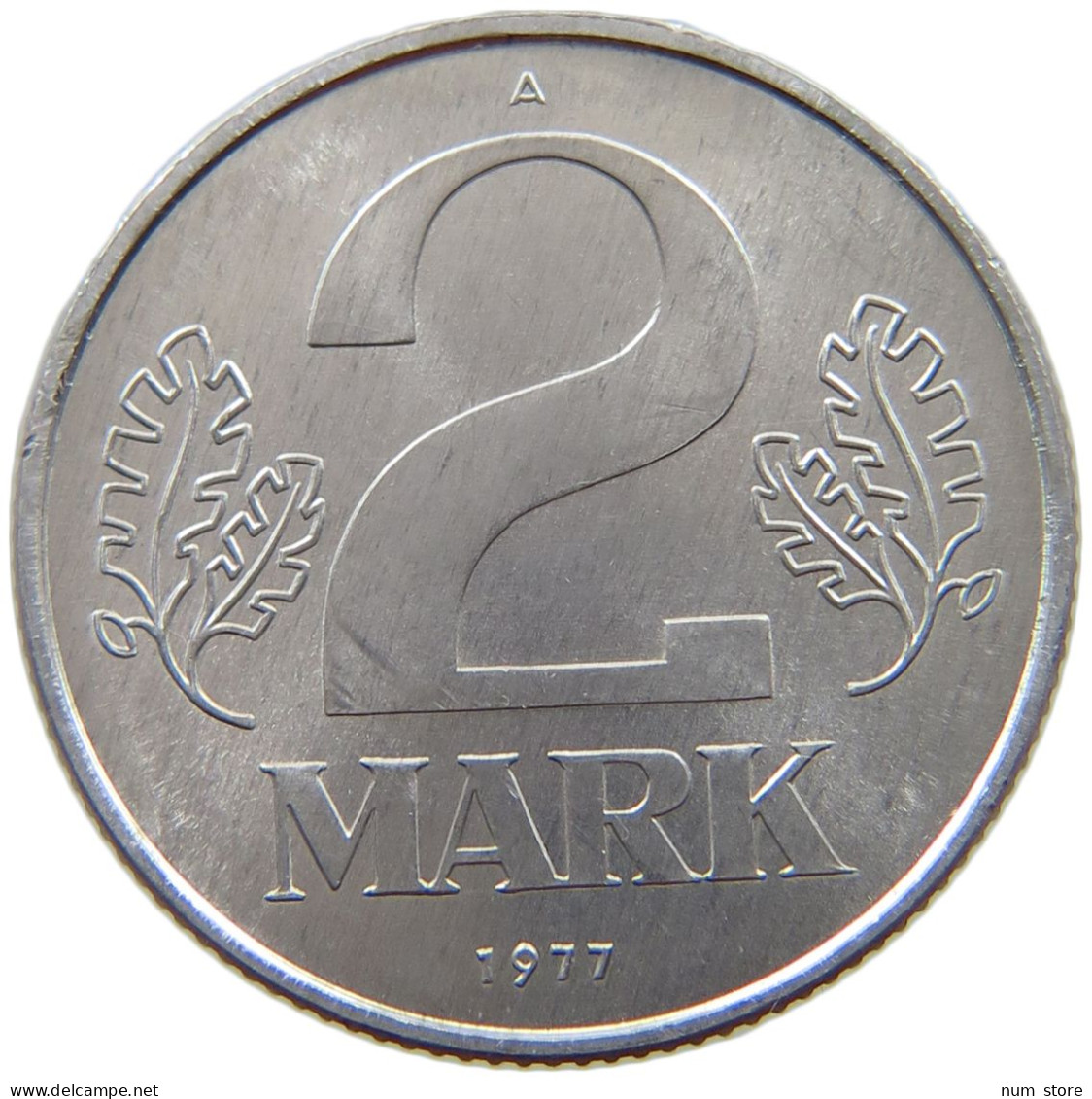 GERMANY DDR 2 MARK 1977 TOP #a076 0235 - 2 Marchi