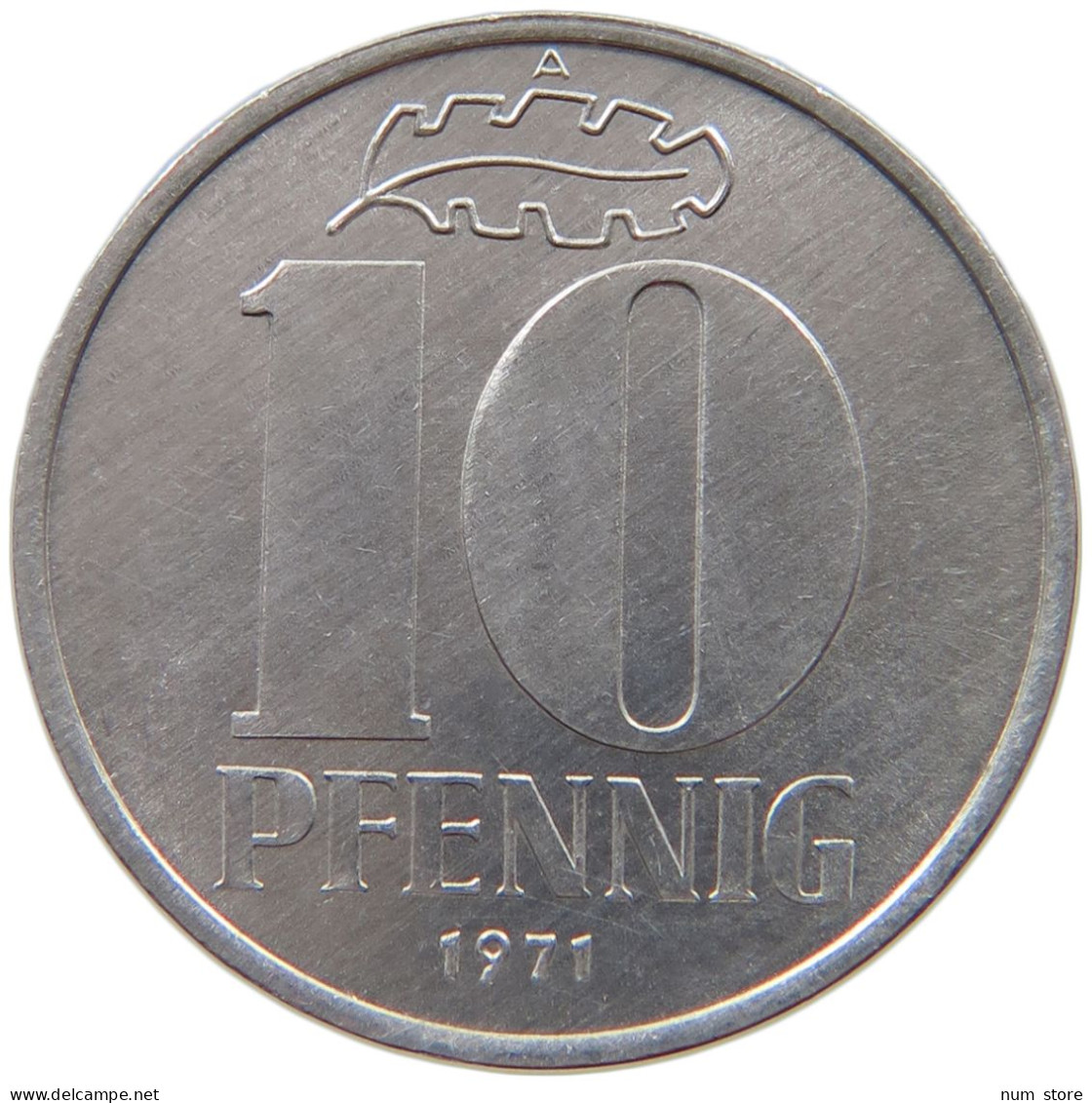 GERMANY DDR 10 PFENNIG 1971 TOP #a076 0307 - 10 Pfennig