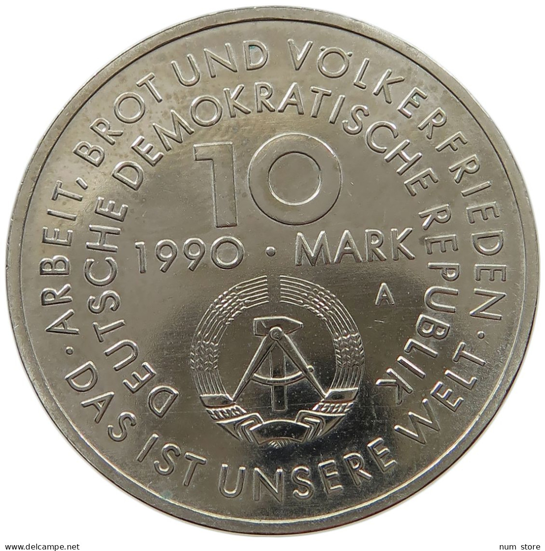 GERMANY DDR 10 MARK 1990 TOP #s070 0037 - 10 Marcos
