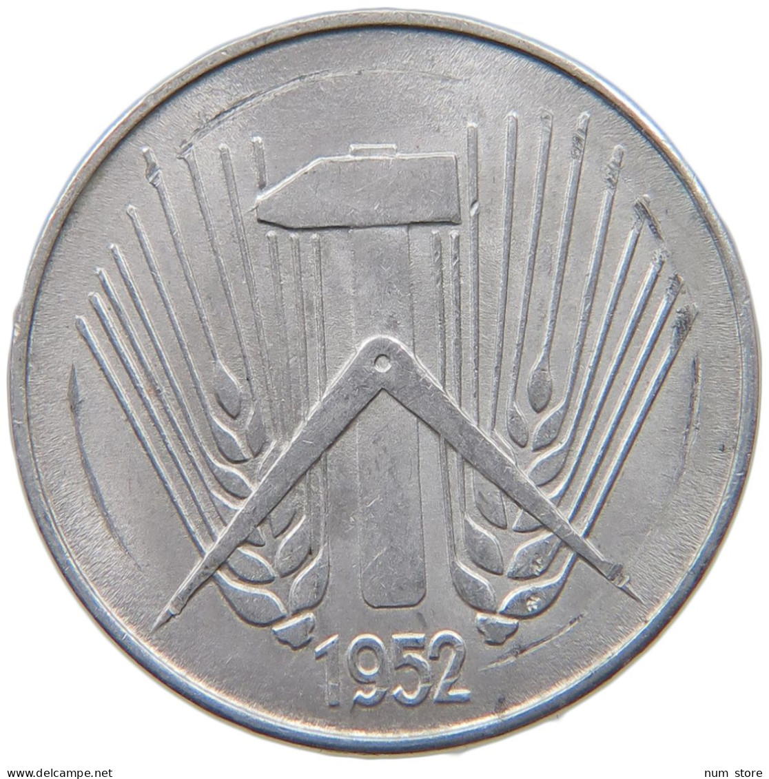 GERMANY DDR 10 PFENNIG 1952 A #a036 0559 - 10 Pfennig