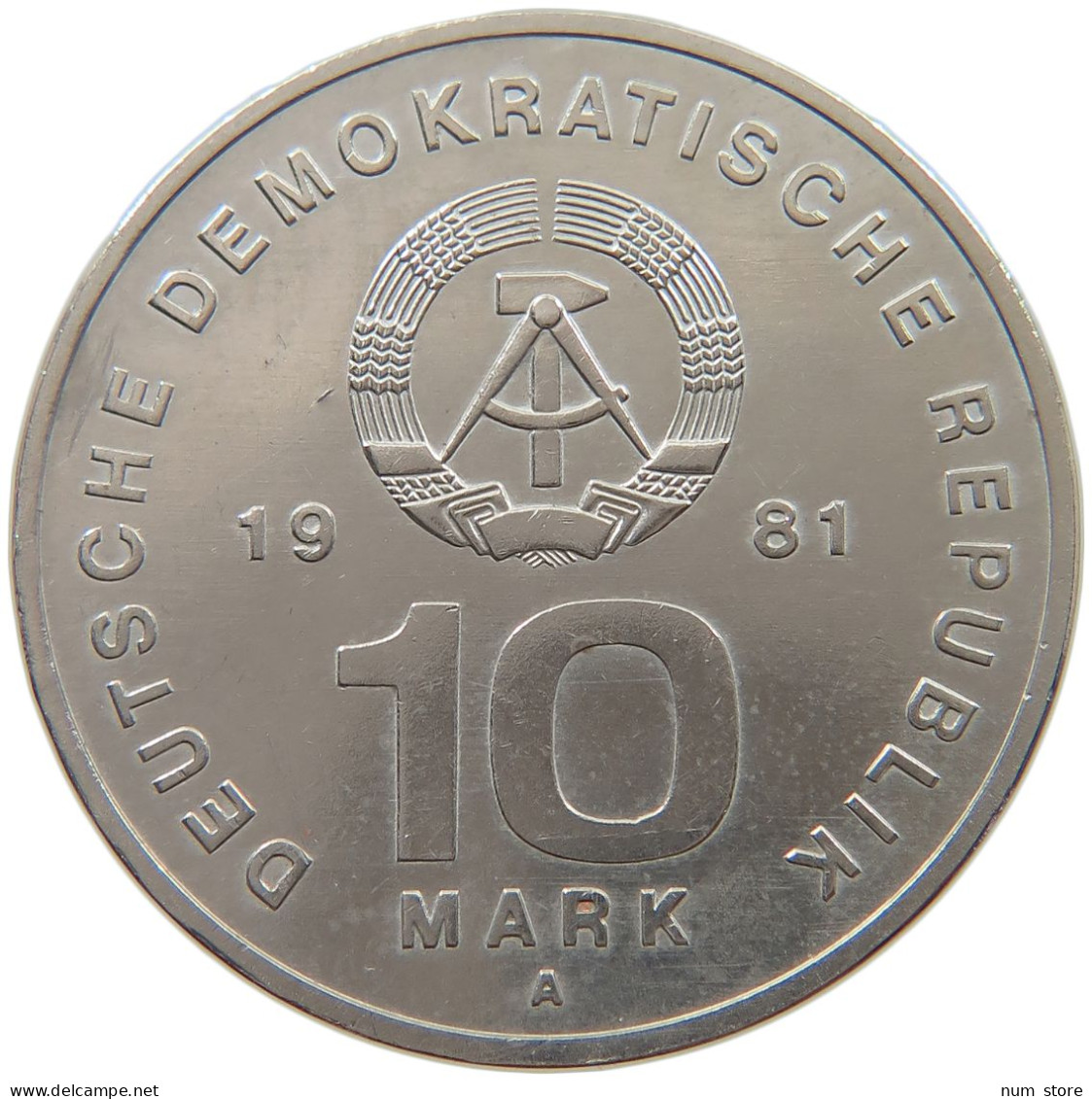 GERMANY DDR 10 MARK 1981 #a060 0549 - 10 Mark