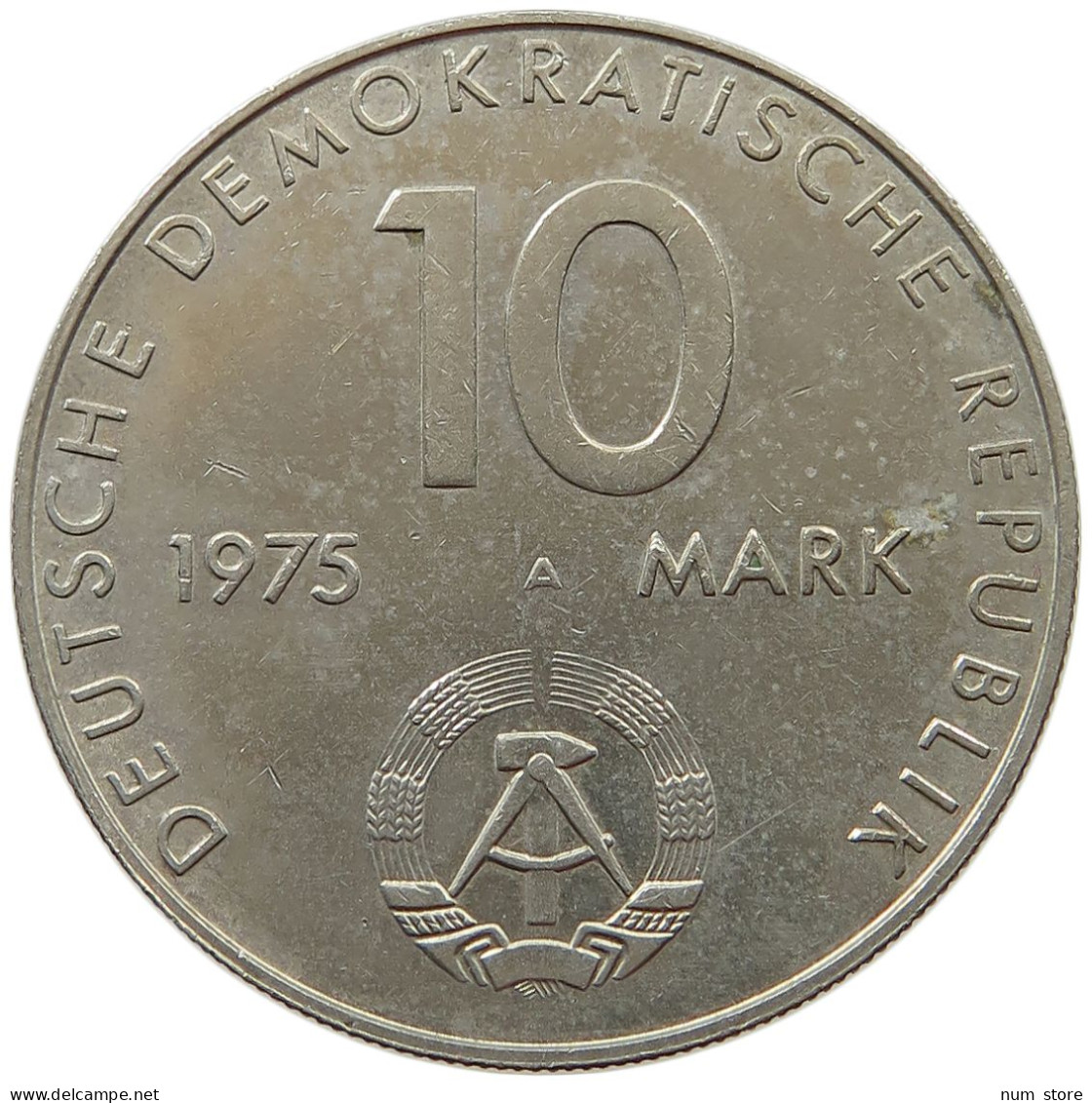 GERMANY DDR 10 MARK 1975 TOP #s070 0047 - 10 Mark