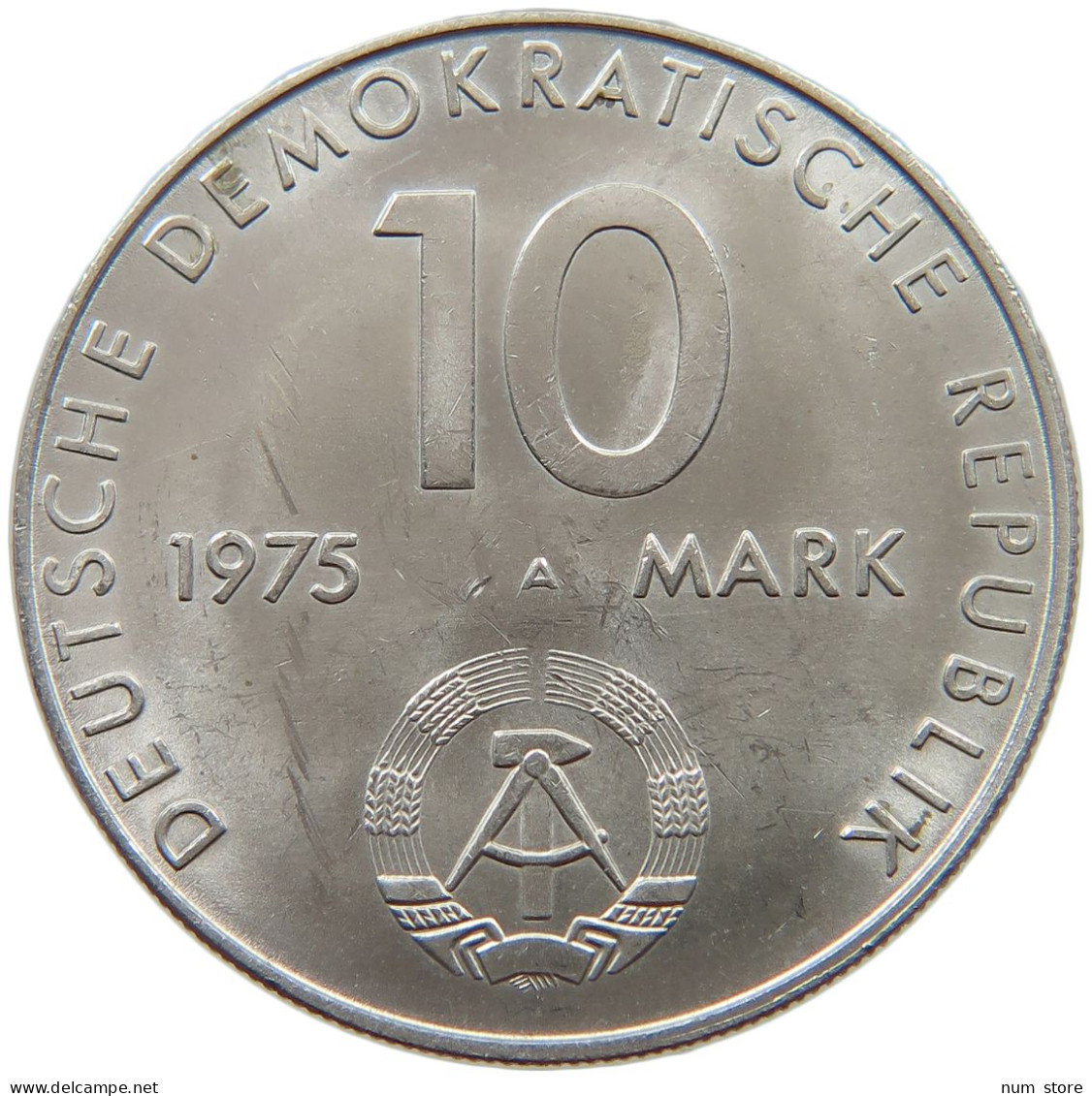 GERMANY DDR 10 MARK 1975 TOP #a078 0019 - 10 Marcos