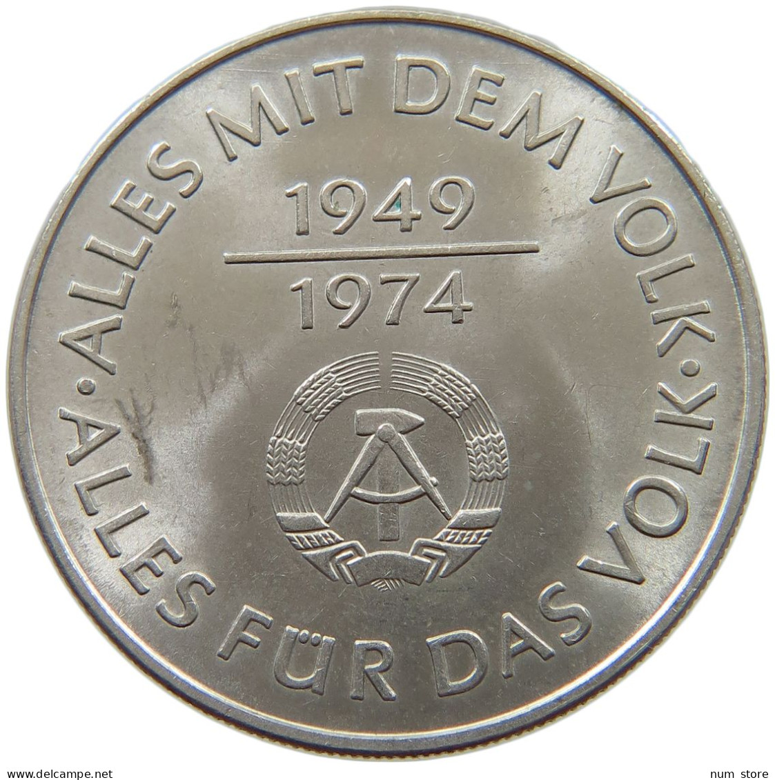 GERMANY DDR 10 MARK 1974 TOP #a078 0085 - 10 Marcos