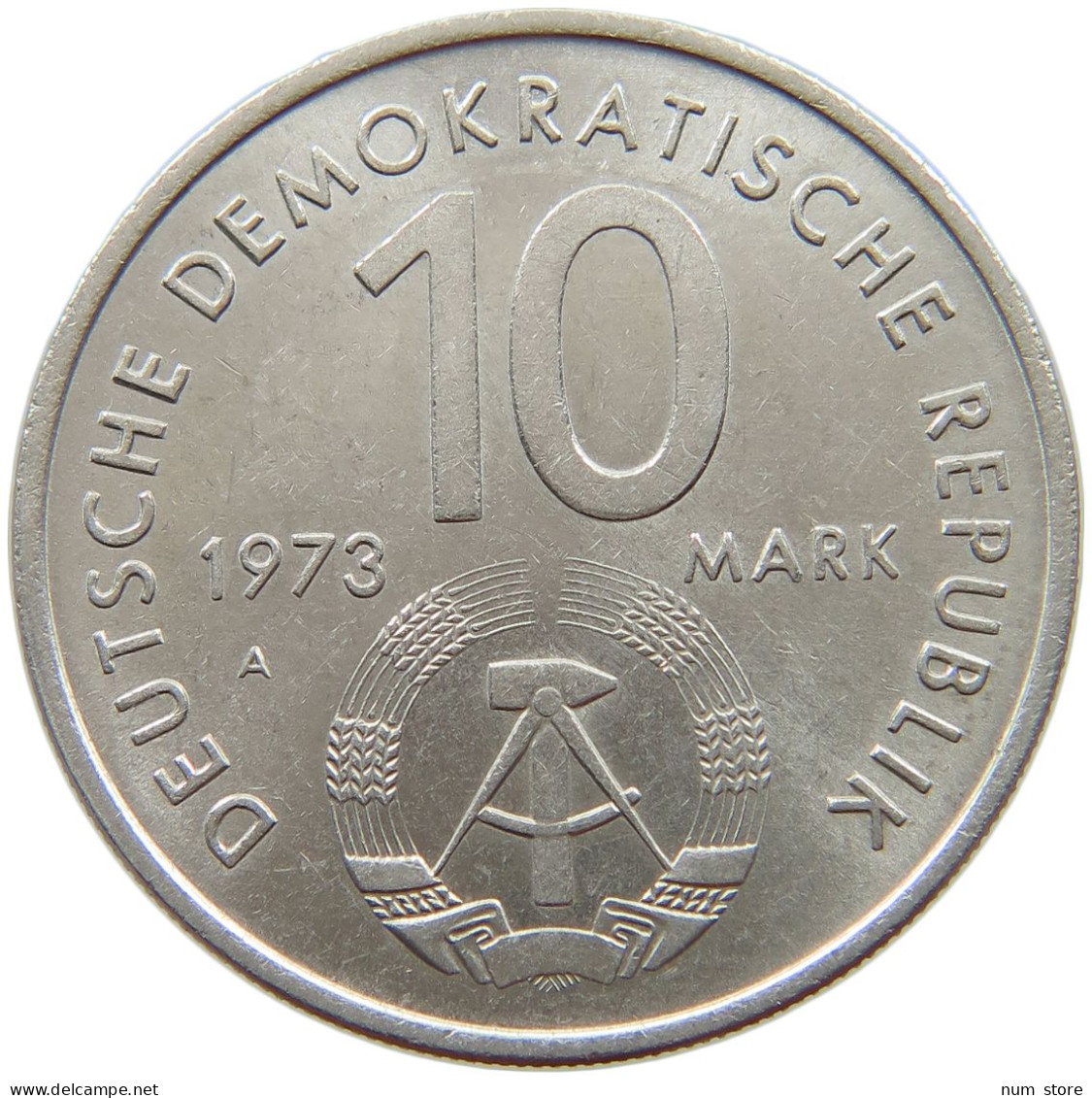 GERMANY DDR 10 MARK 1973 TOP #s062 0711 - 10 Mark