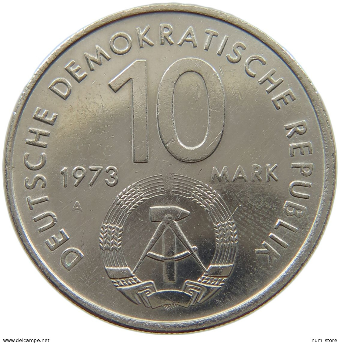 GERMANY DDR 10 MARK 1973 TOP #a078 0061 - 10 Mark