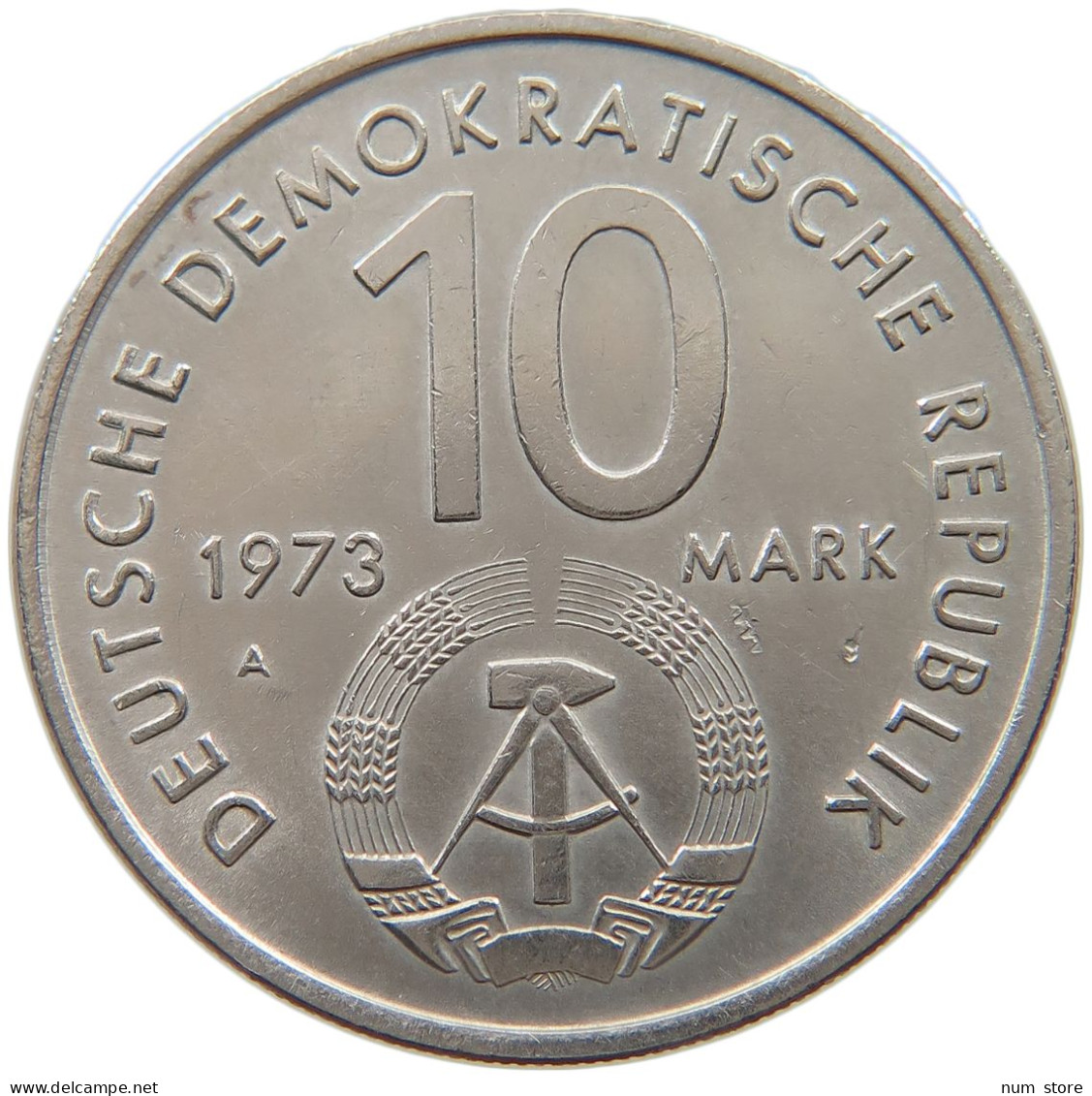 GERMANY DDR 10 MARK 1973 TOP #c083 0889 - 10 Mark