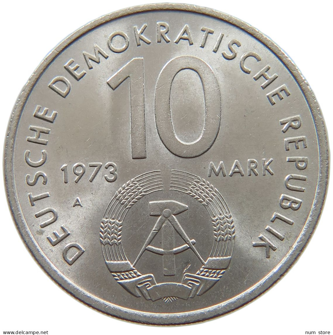 GERMANY DDR 10 MARK 1973 TOP #a078 0045 - 10 Marcos