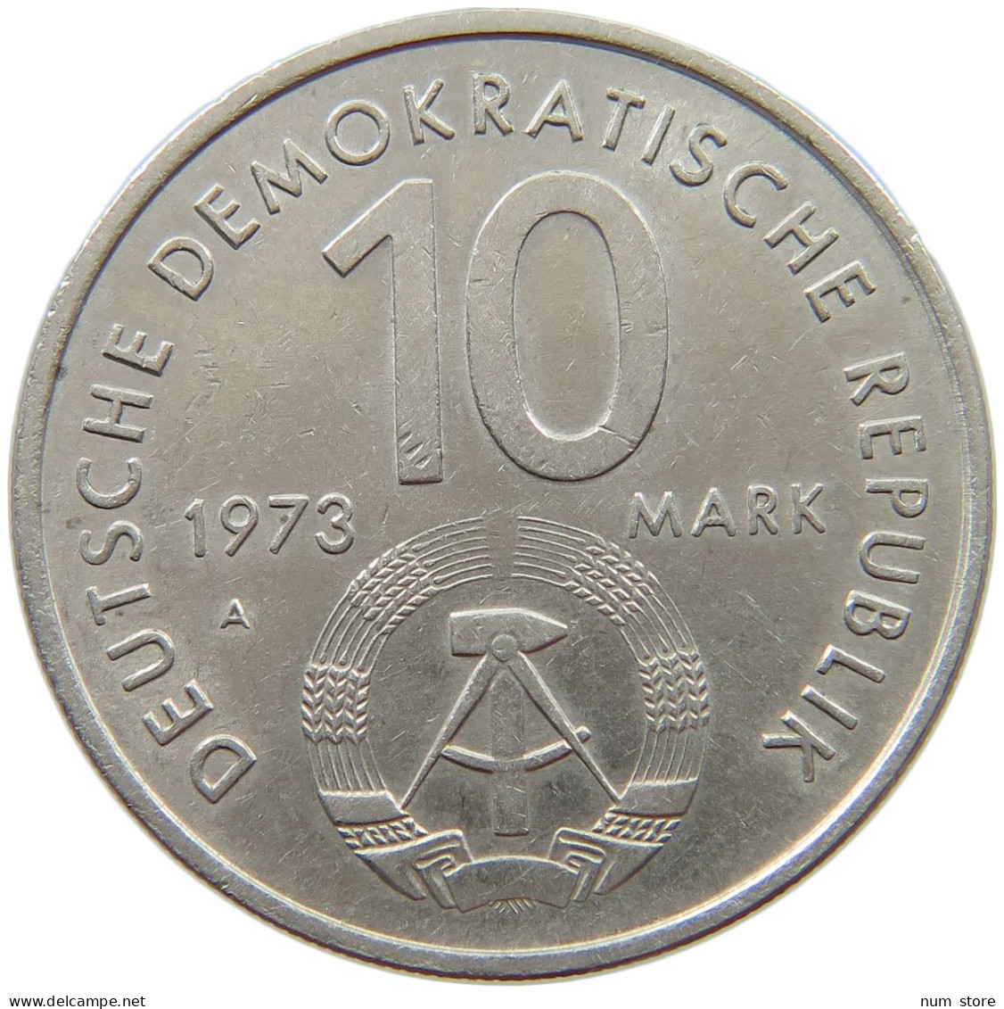 GERMANY DDR 10 MARK 1973 #s062 0713 - 10 Marcos