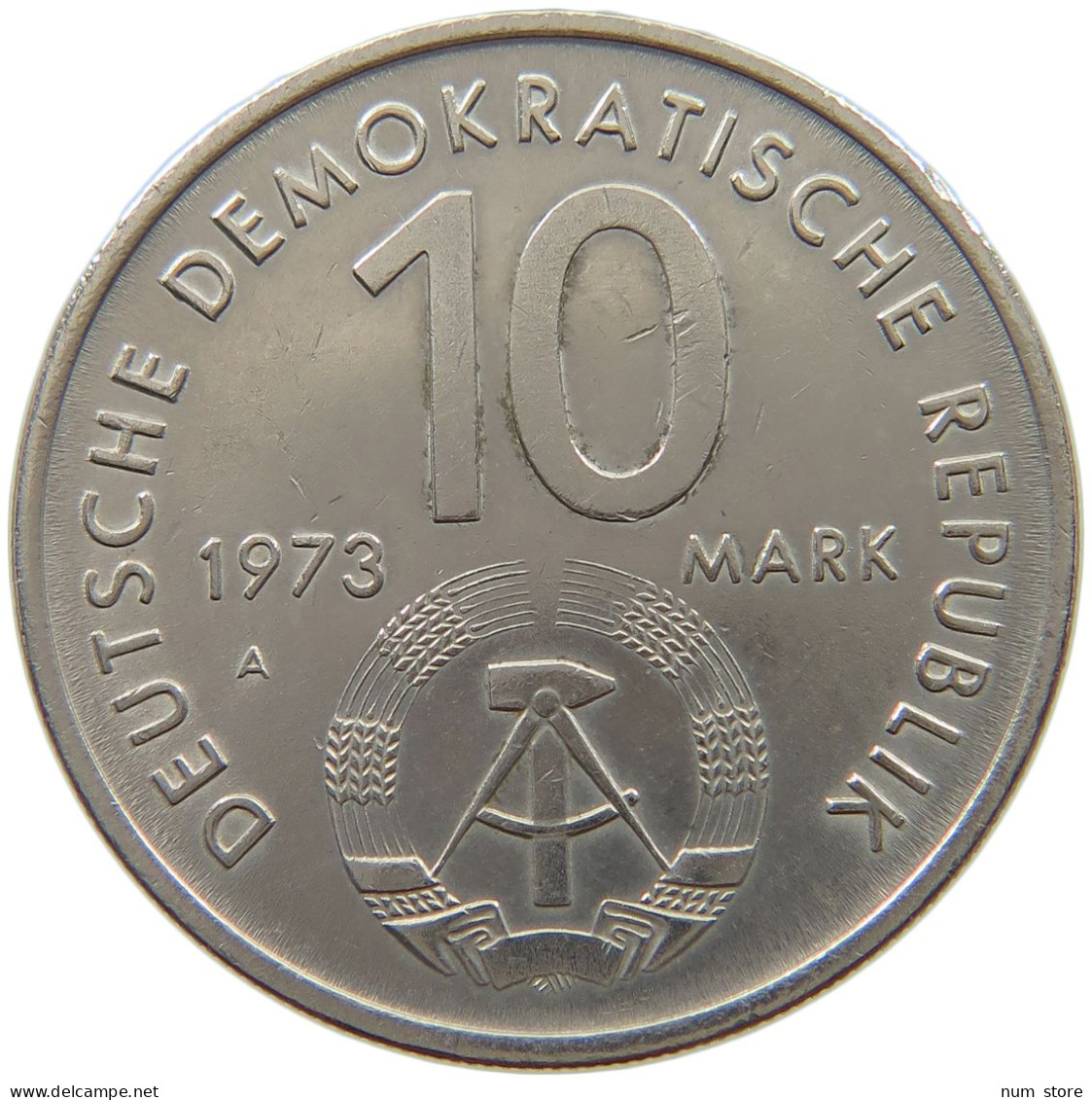 GERMANY DDR 10 MARK 1973 #a078 0035 - 10 Mark