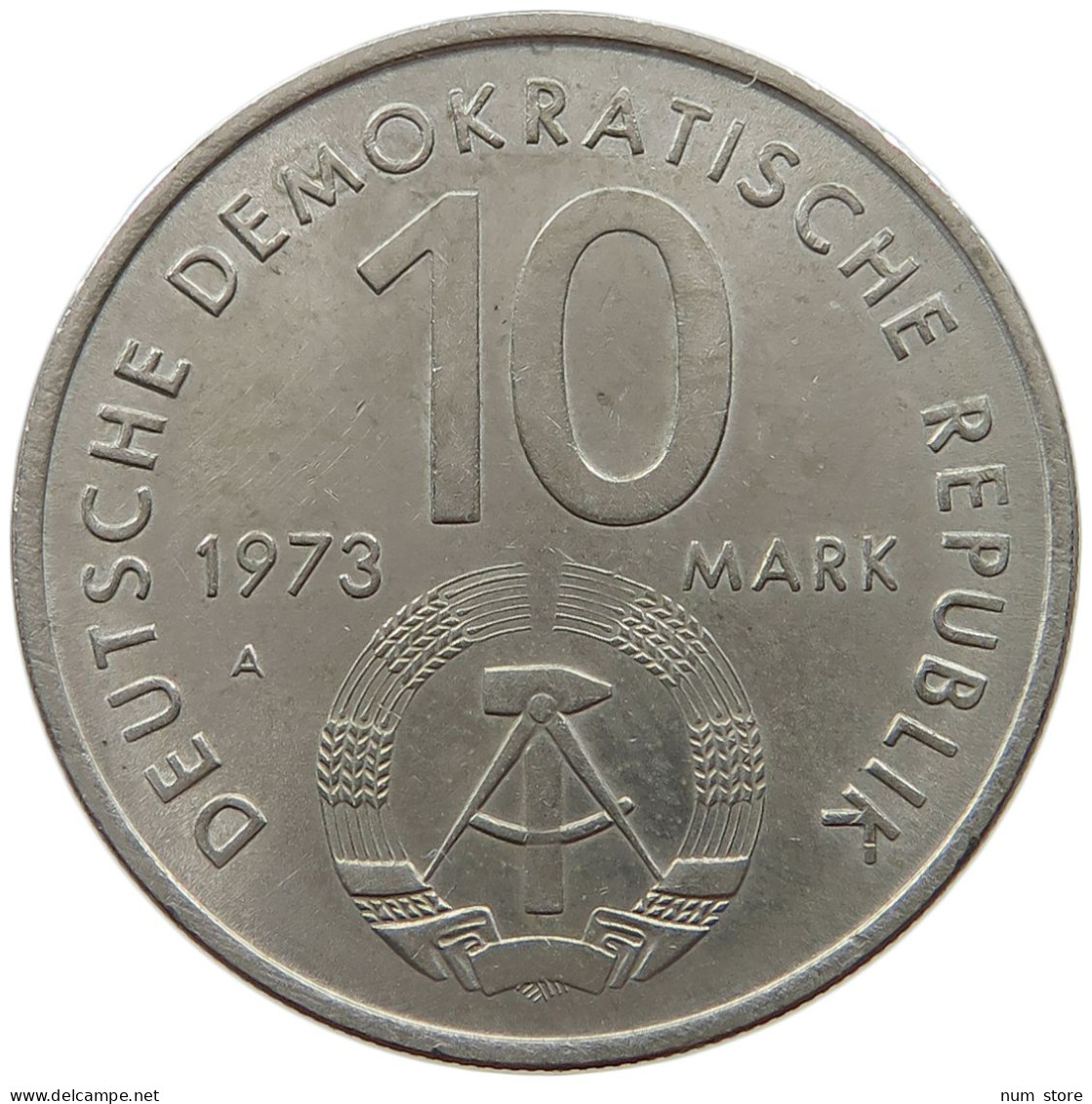 GERMANY DDR 10 MARK 1973 #a013 0619 - 10 Mark