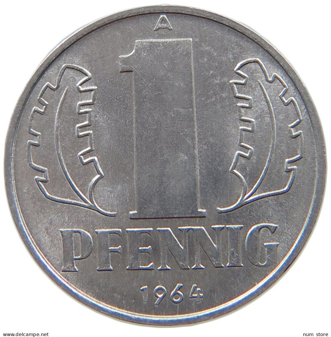 GERMANY DDR 1 PFENNIG 1964 TOP #a076 0389 - 1 Pfennig