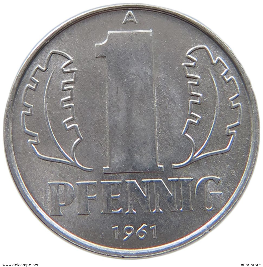 GERMANY DDR 1 PFENNIG 1961 TOP #a076 0385 - 1 Pfennig