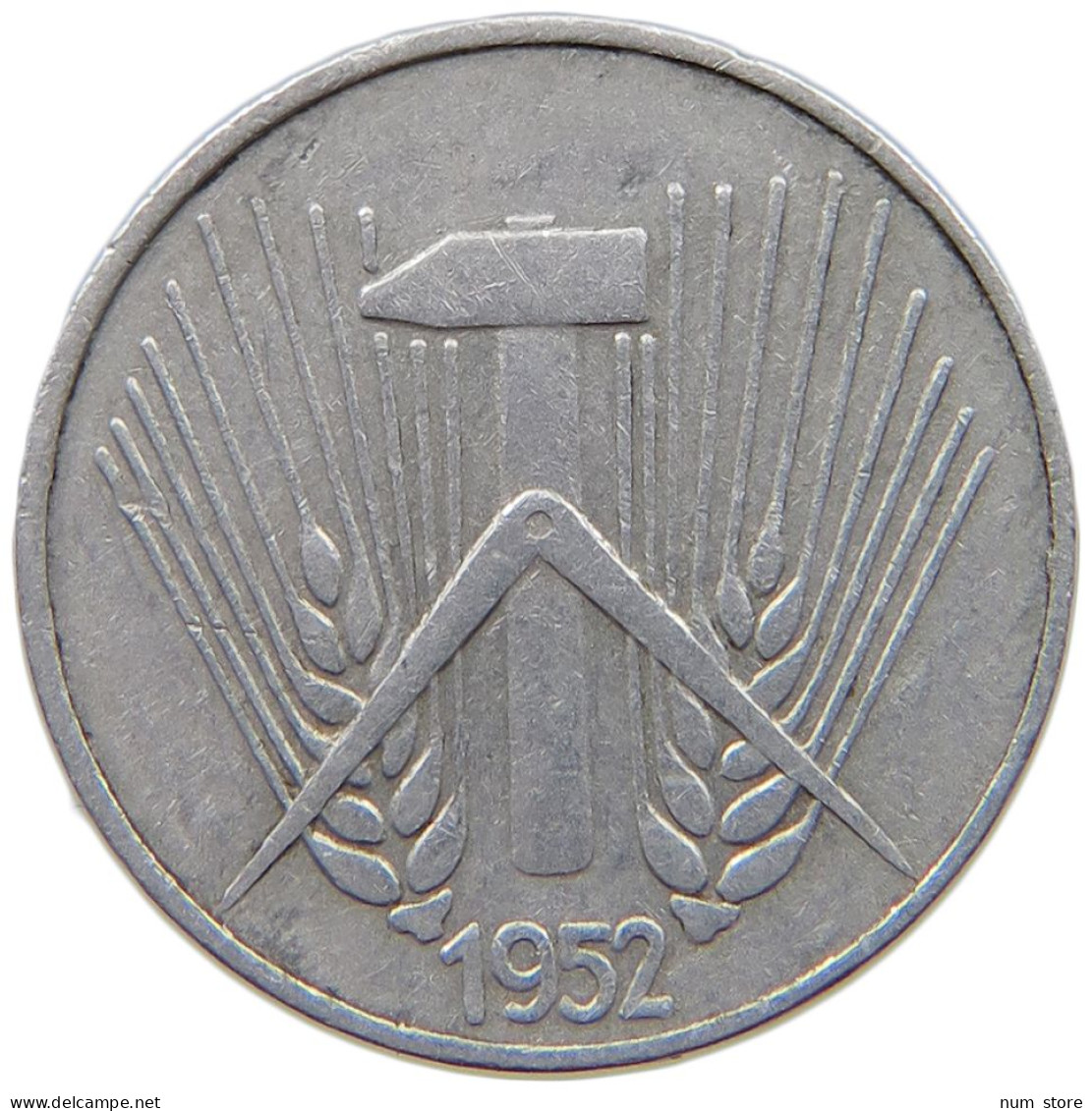 GERMANY DDR 1 PFENNIG 1952 E #a076 0435 - 1 Pfennig