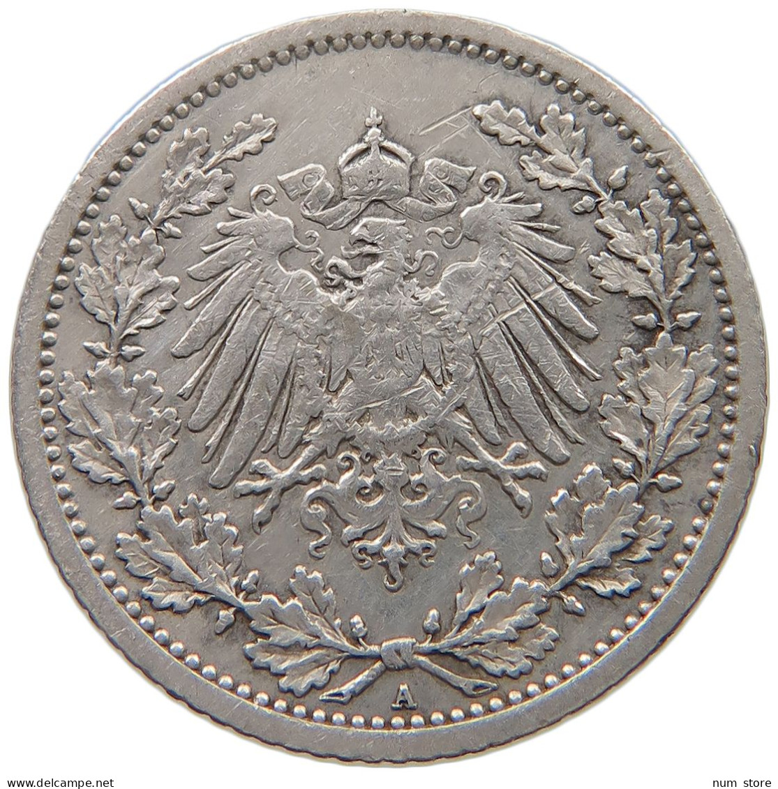 GERMANY EMPIRE 1/2 MARK 1906 A #a044 0107 - 1/2 Mark