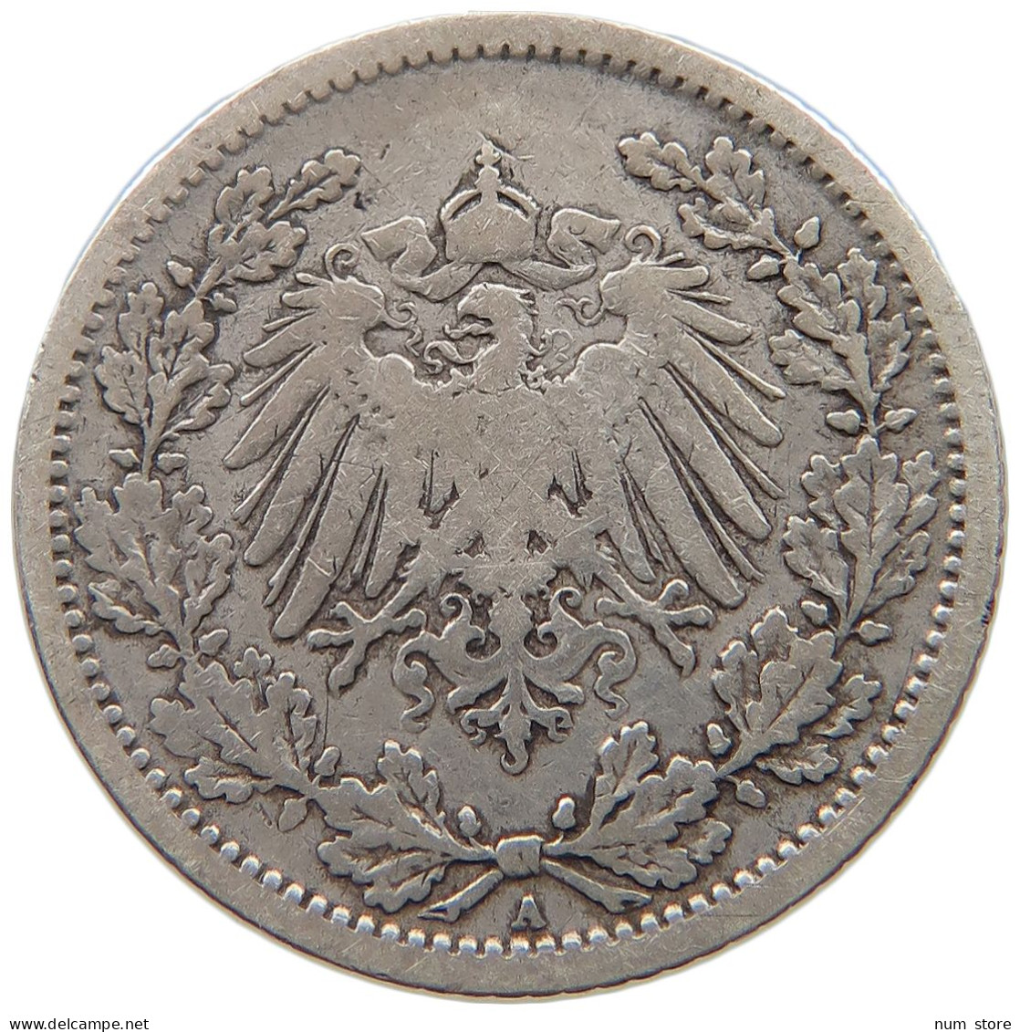 GERMANY EMPIRE 1/2 MARK 1906 A #a044 0113 - 1/2 Mark