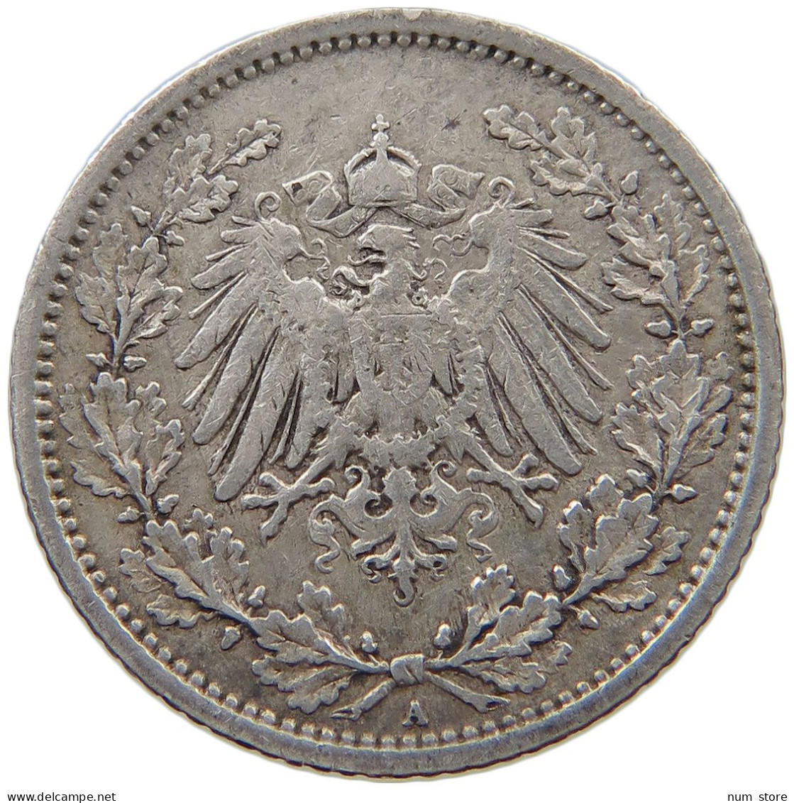 GERMANY EMPIRE 1/2 MARK 1905 A #a081 0779 - 1/2 Mark