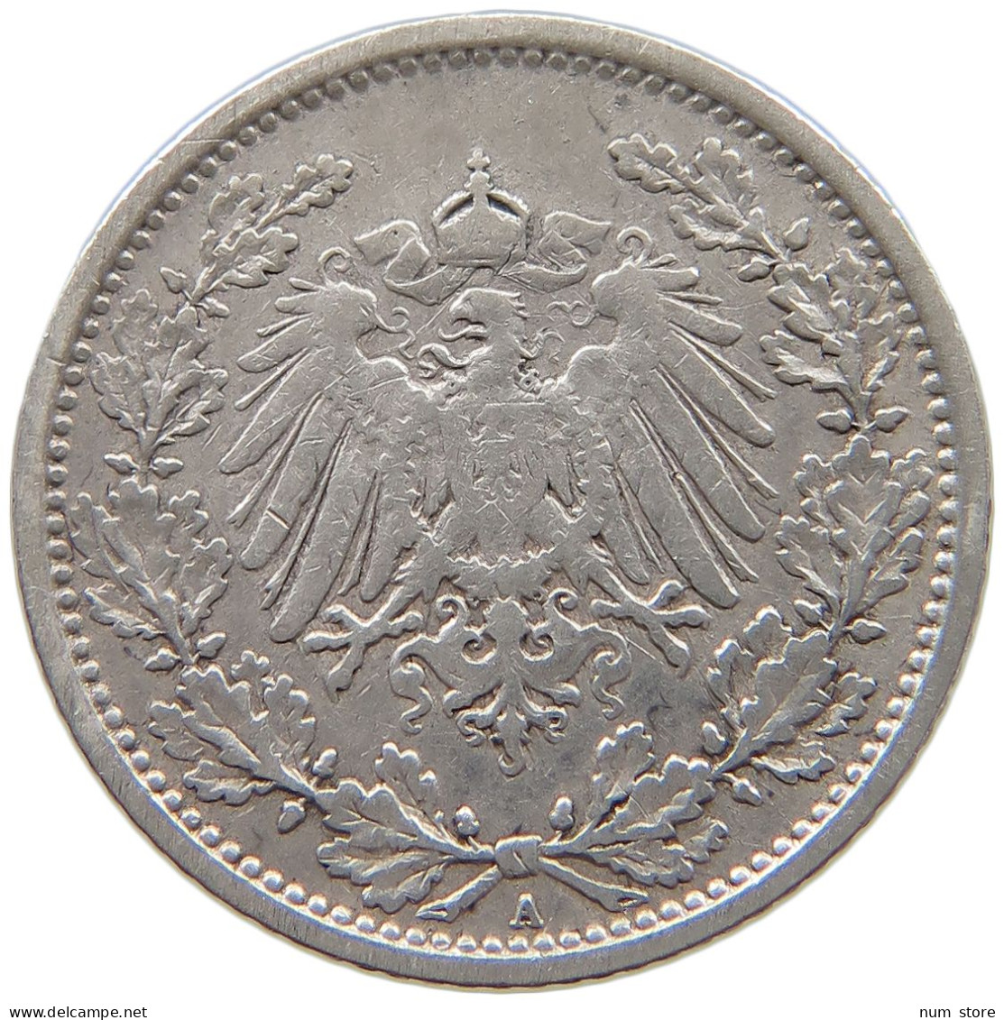 GERMANY EMPIRE 1/2 MARK 1905 A #a073 0479 - 1/2 Mark