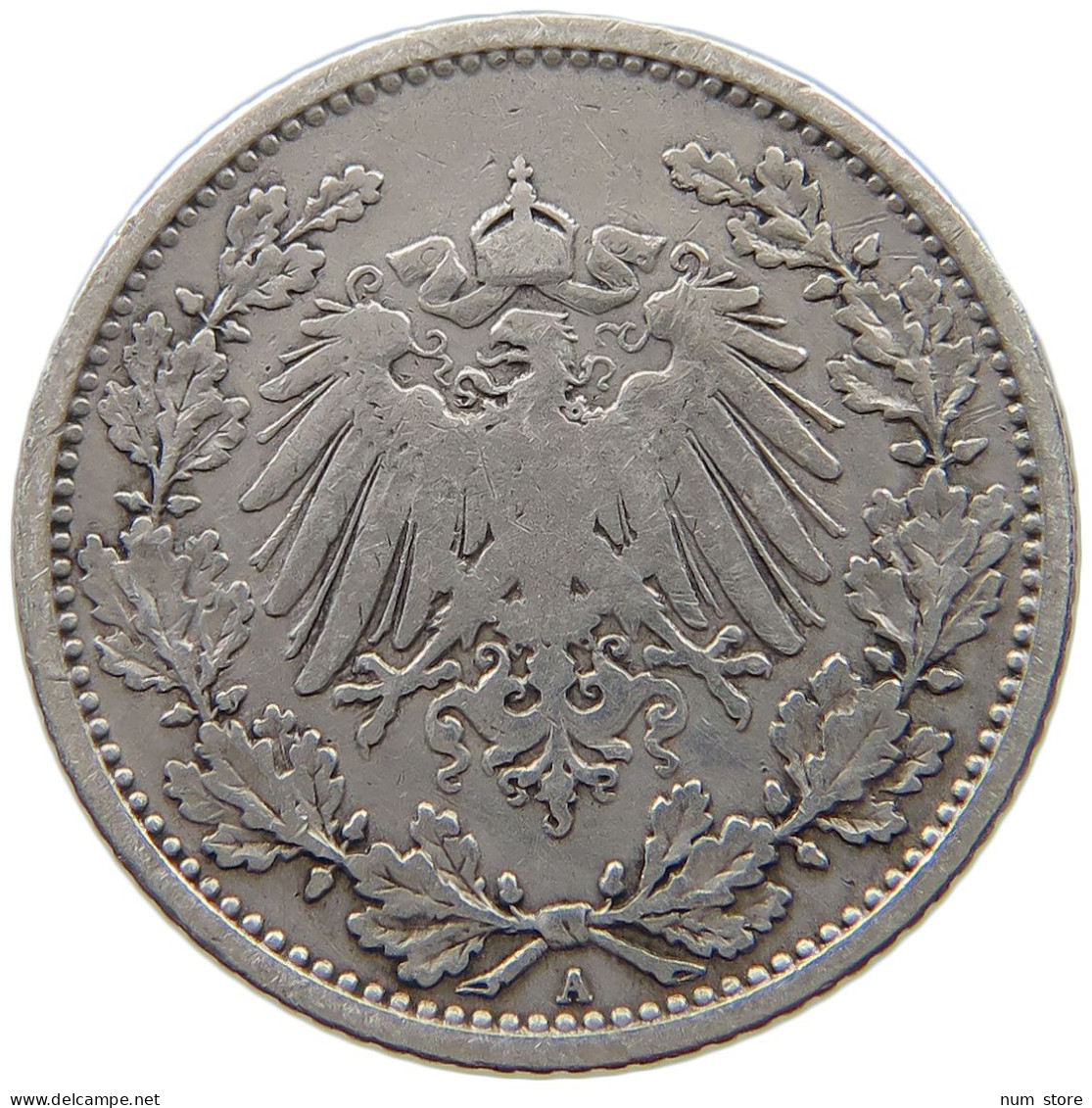 GERMANY EMPIRE 1/2 MARK 1905 A #a081 0861 - 1/2 Mark