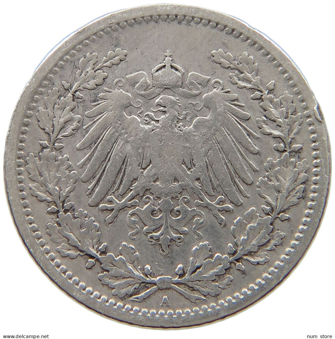 GERMANY EMPIRE 1/2 MARK 1905 A #a081 0821 - 1/2 Mark